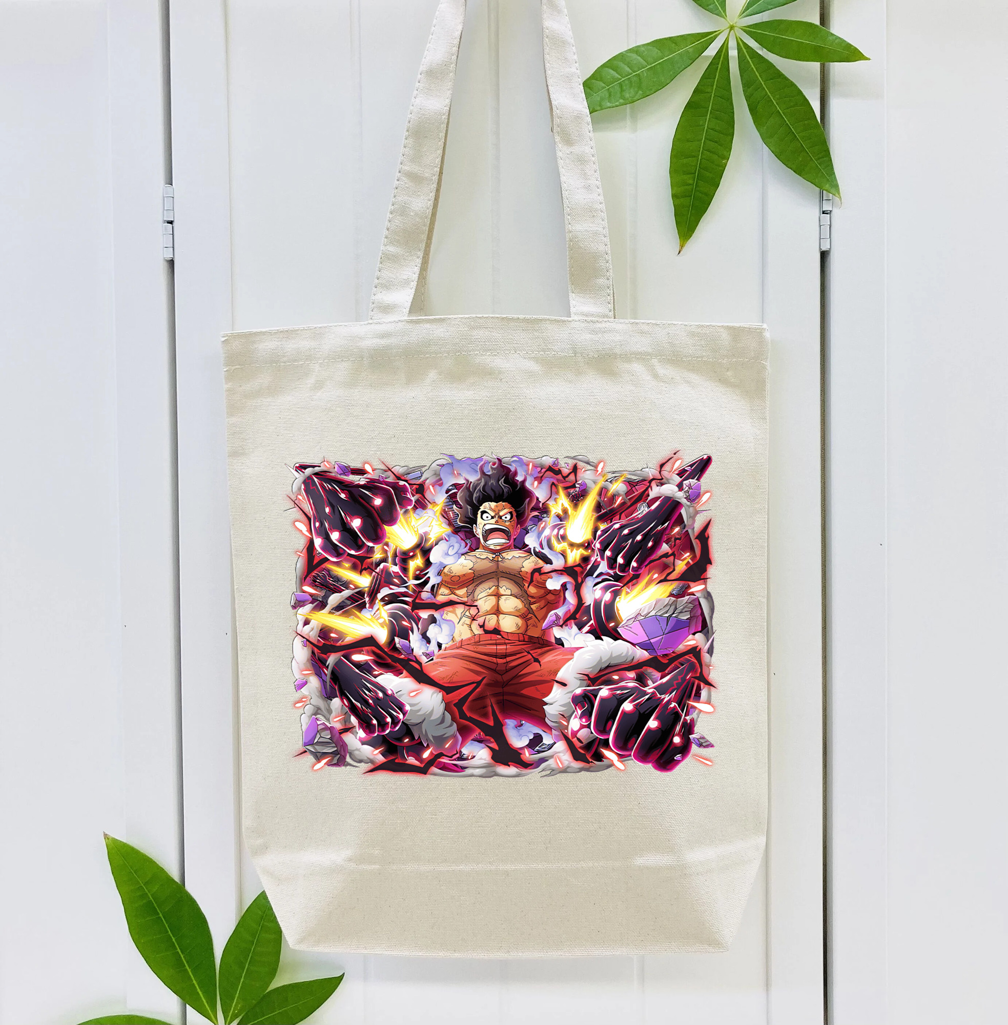 ワンピース モンキー・D・ルフィ ONE PIECE Monkey D. Luffy 縦型キャンバス生地手提げバッグ　トートバッグ