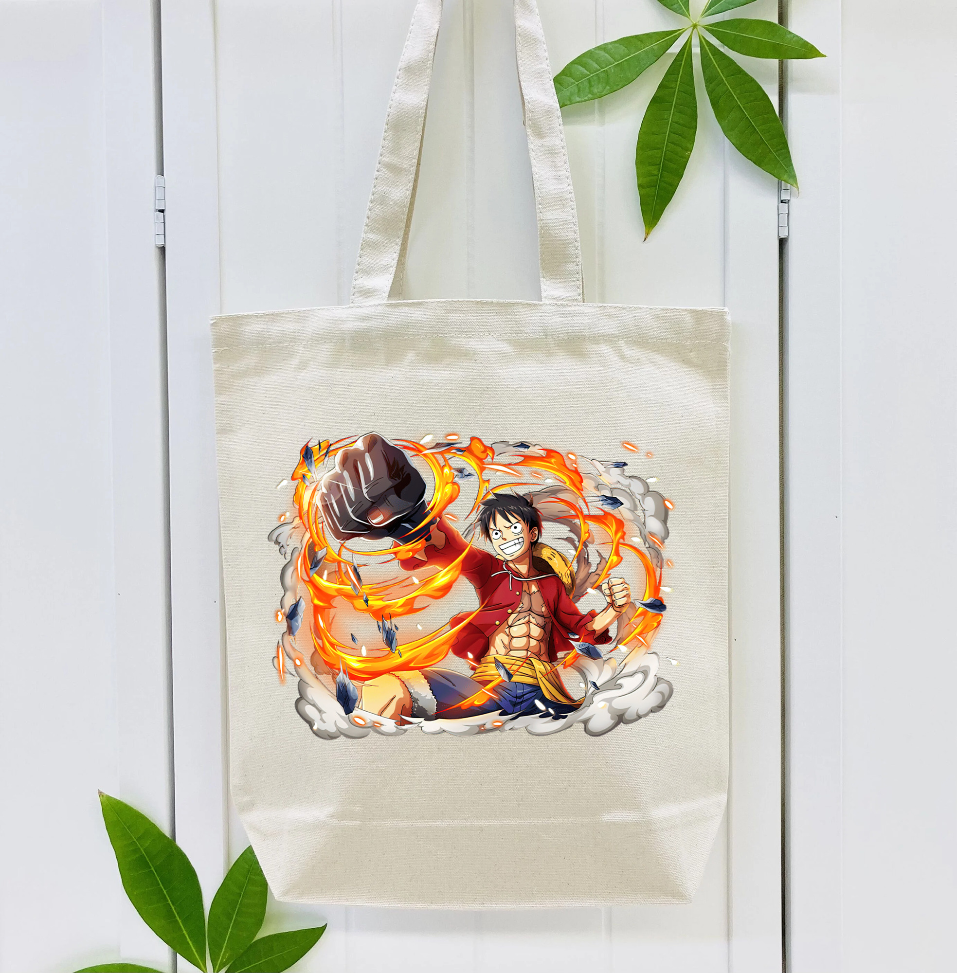 ワンピース モンキー・D・ルフィ ONE PIECE Monkey D. Luffy 縦型キャンバス生地手提げバッグ　トートバッグ