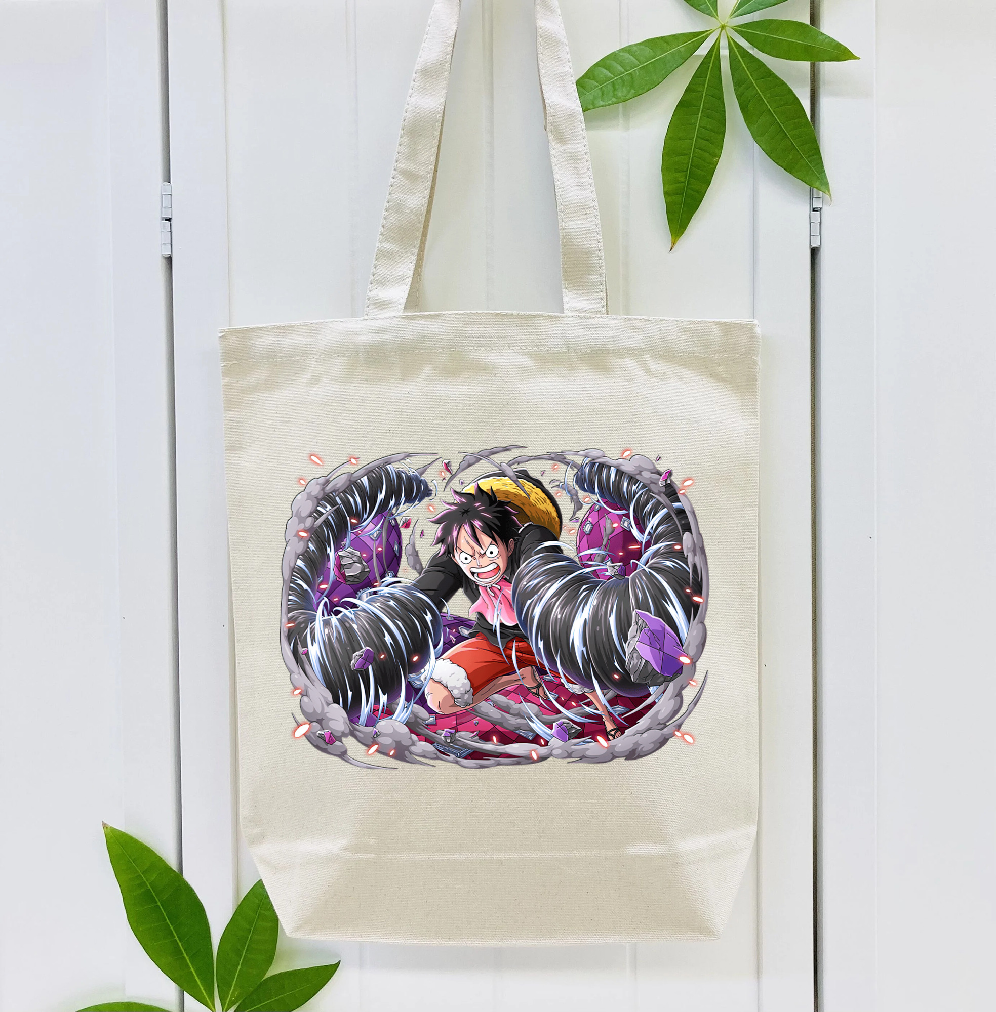 ワンピース モンキー・D・ルフィ ONE PIECE Monkey D. Luffy 縦型キャンバス生地手提げバッグ　トートバッグ