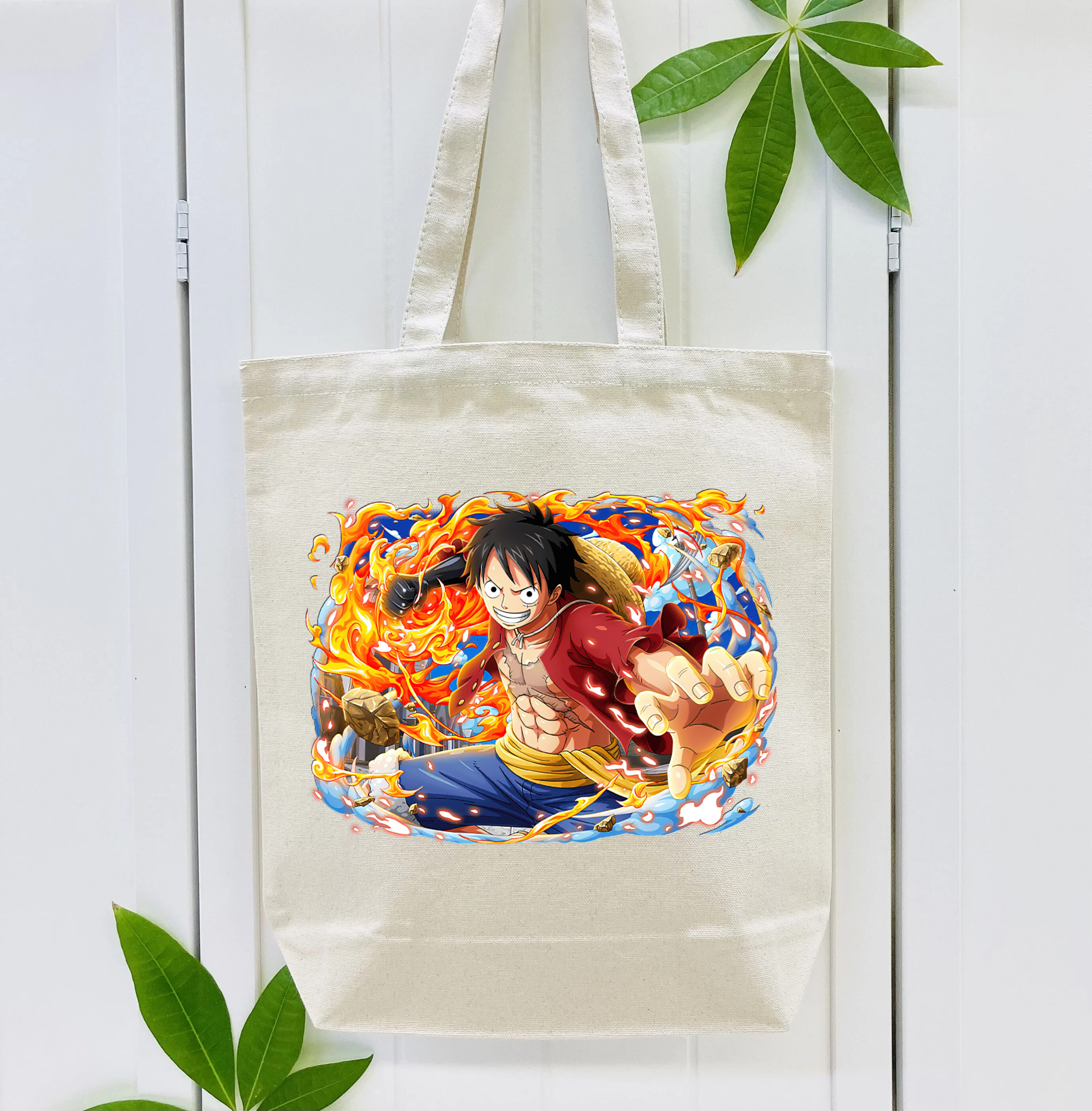 ワンピース モンキー・D・ルフィ ONE PIECE Monkey D. Luffy 縦型キャンバス生地手提げバッグ　トートバッグ