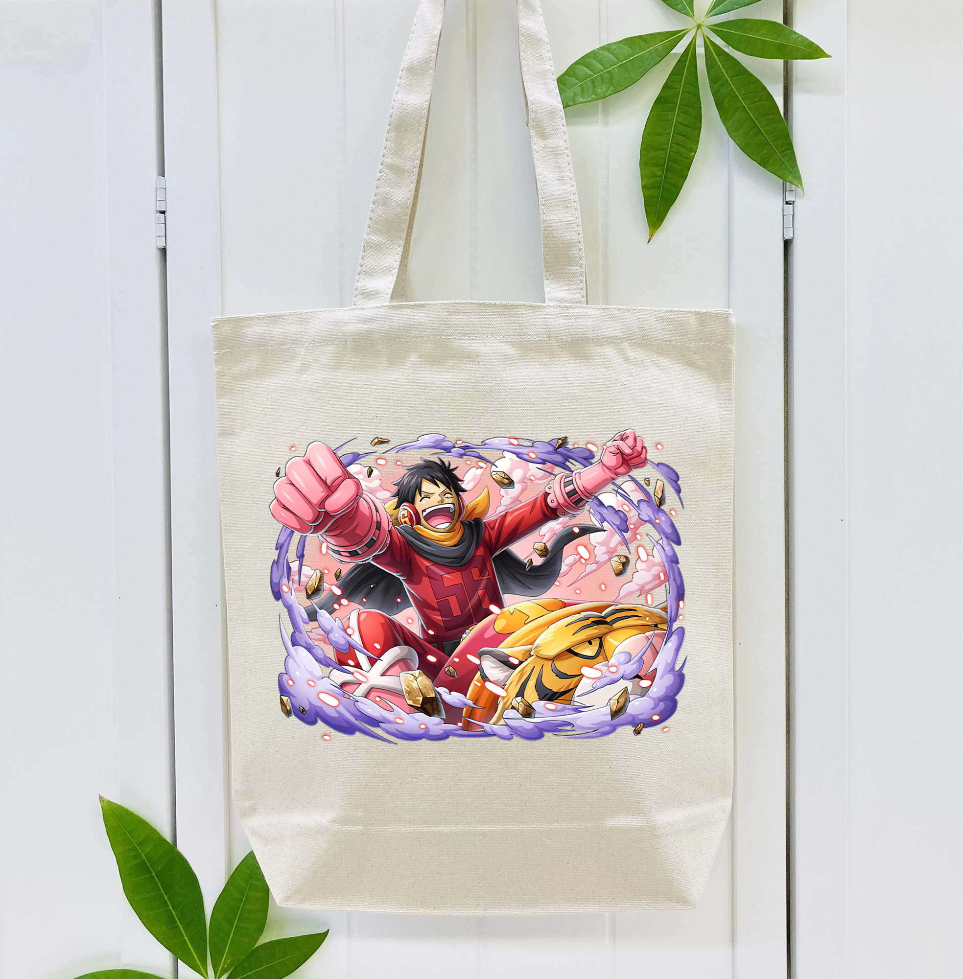ワンピース モンキー・D・ルフィ ONE PIECE Monkey D. Luffy 縦型キャンバス生地手提げバッグ　トートバッグ