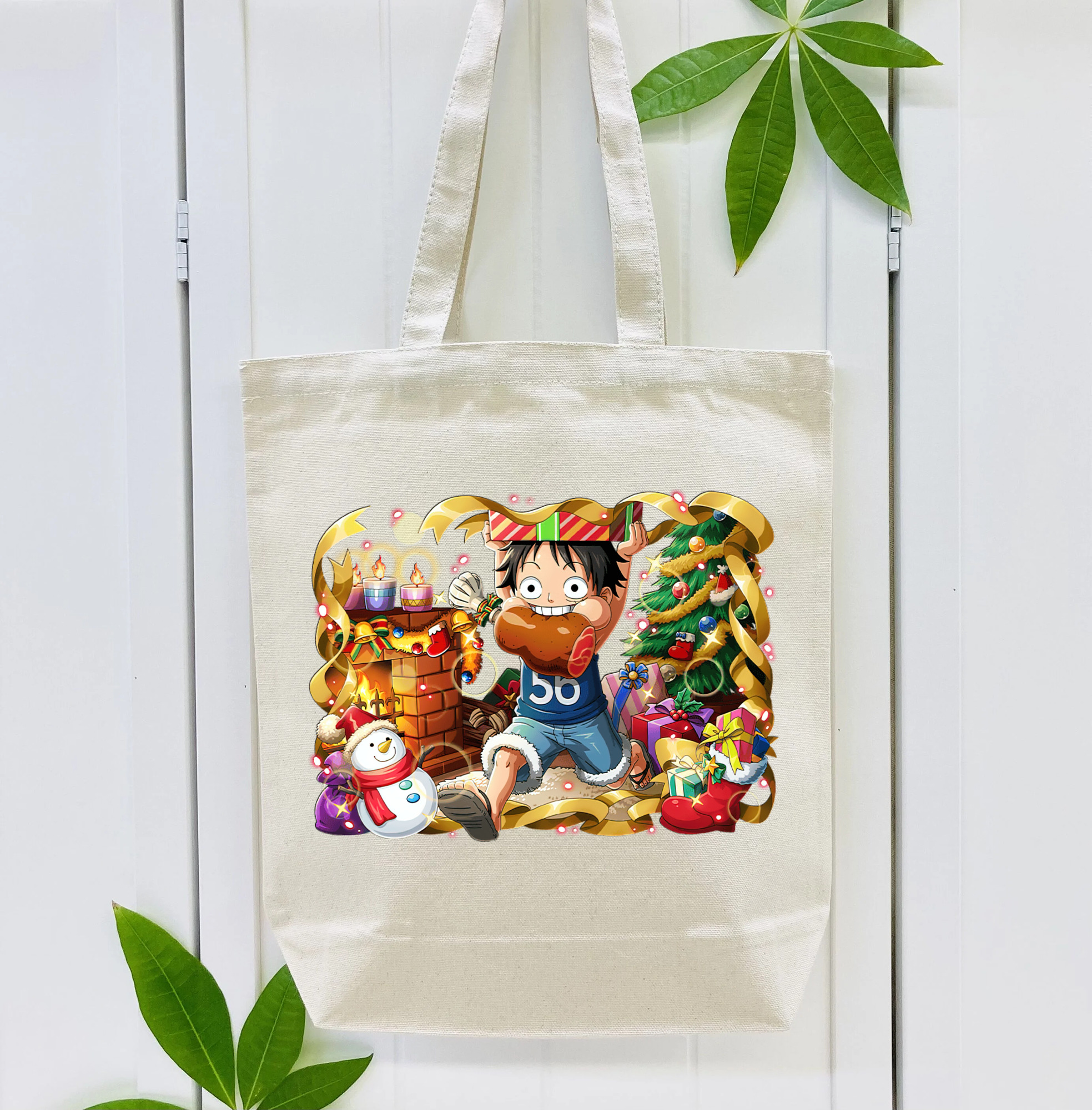 ワンピース モンキー・D・ルフィ ONE PIECE Monkey D. Luffy 縦型キャンバス生地手提げバッグ　トートバッグ