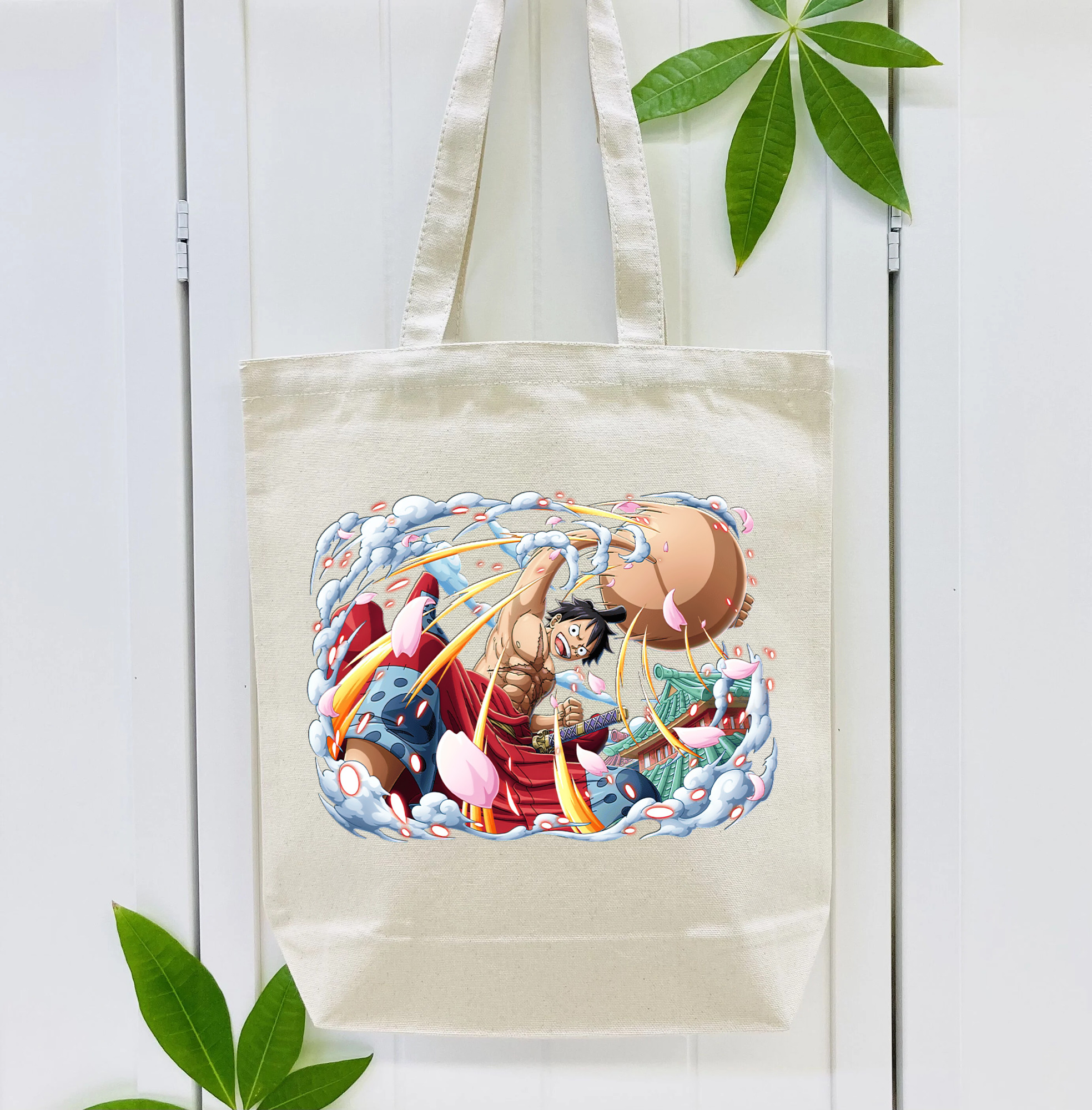 ワンピース モンキー・D・ルフィ ONE PIECE Monkey D. Luffy 縦型キャンバス生地手提げバッグ　トートバッグ