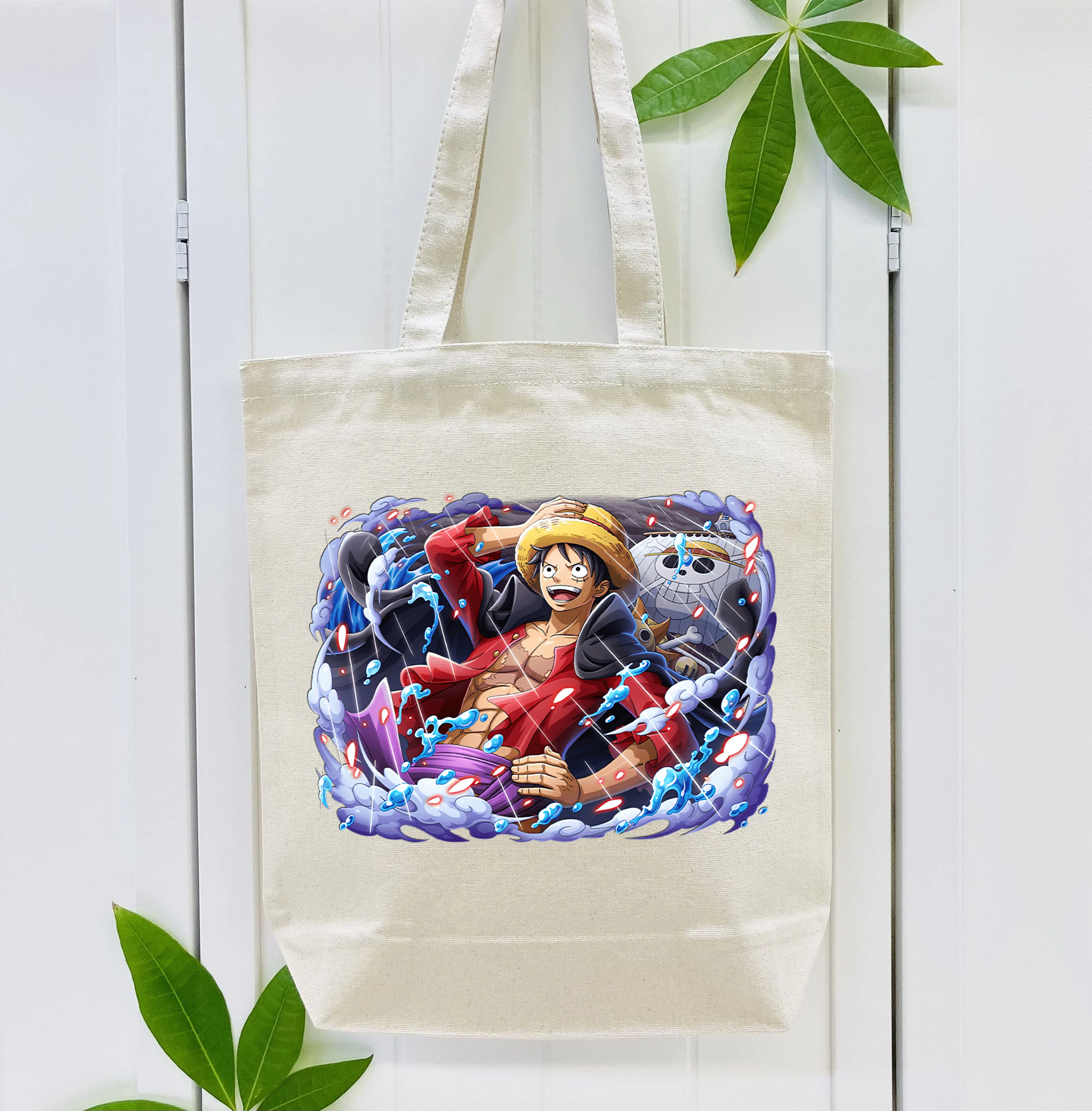 ワンピース モンキー・D・ルフィ ONE PIECE Monkey D. Luffy 縦型キャンバス生地手提げバッグ　トートバッグ