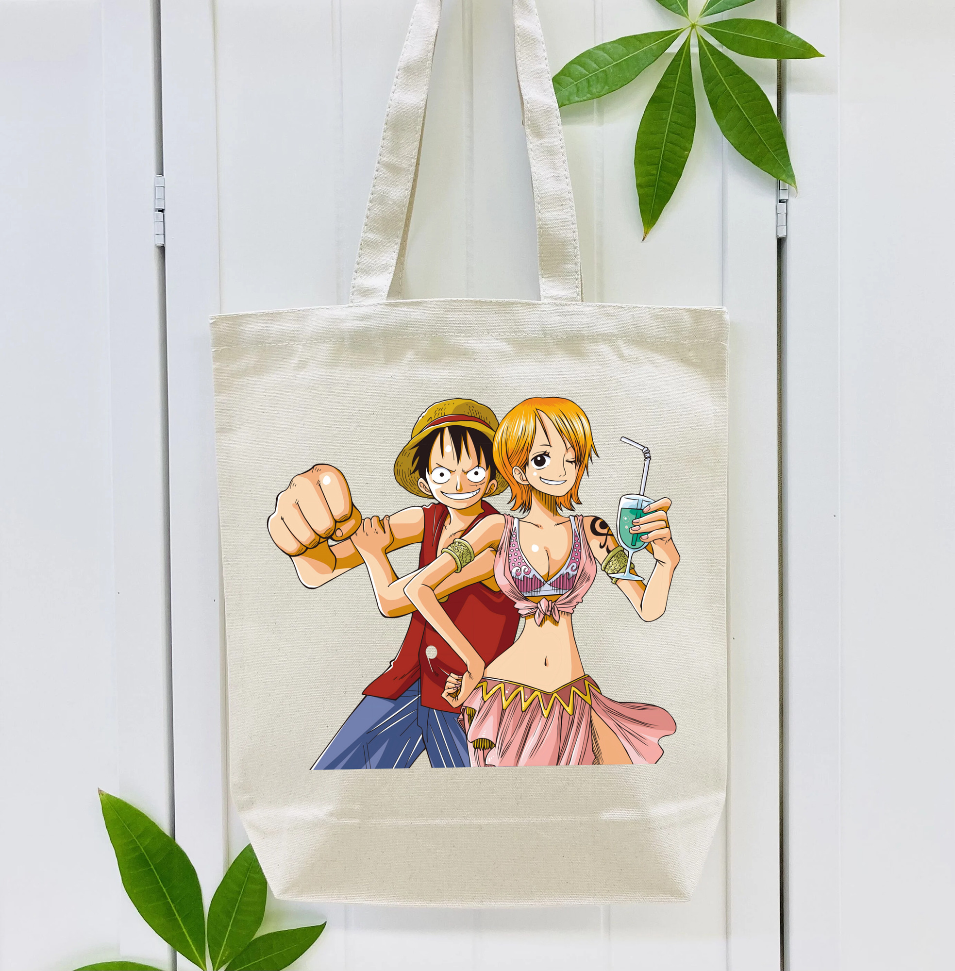 ワンピース モンキー・D・ルフィ ONE PIECE Monkey D. Luffy 縦型キャンバス生地手提げバッグ　トートバッグ
