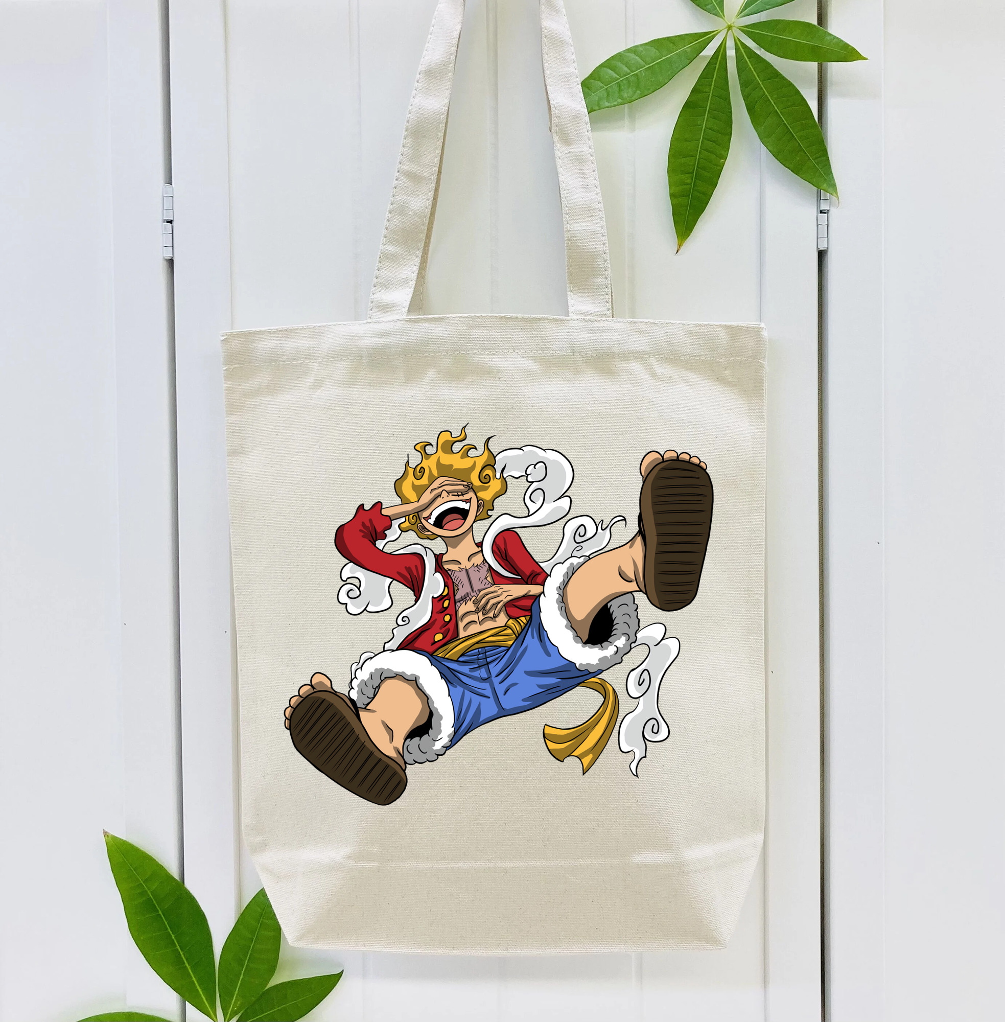 ワンピース モンキー・D・ルフィ ONE PIECE Monkey D. Luffy 縦型キャンバス生地手提げバッグ　トートバッグ
