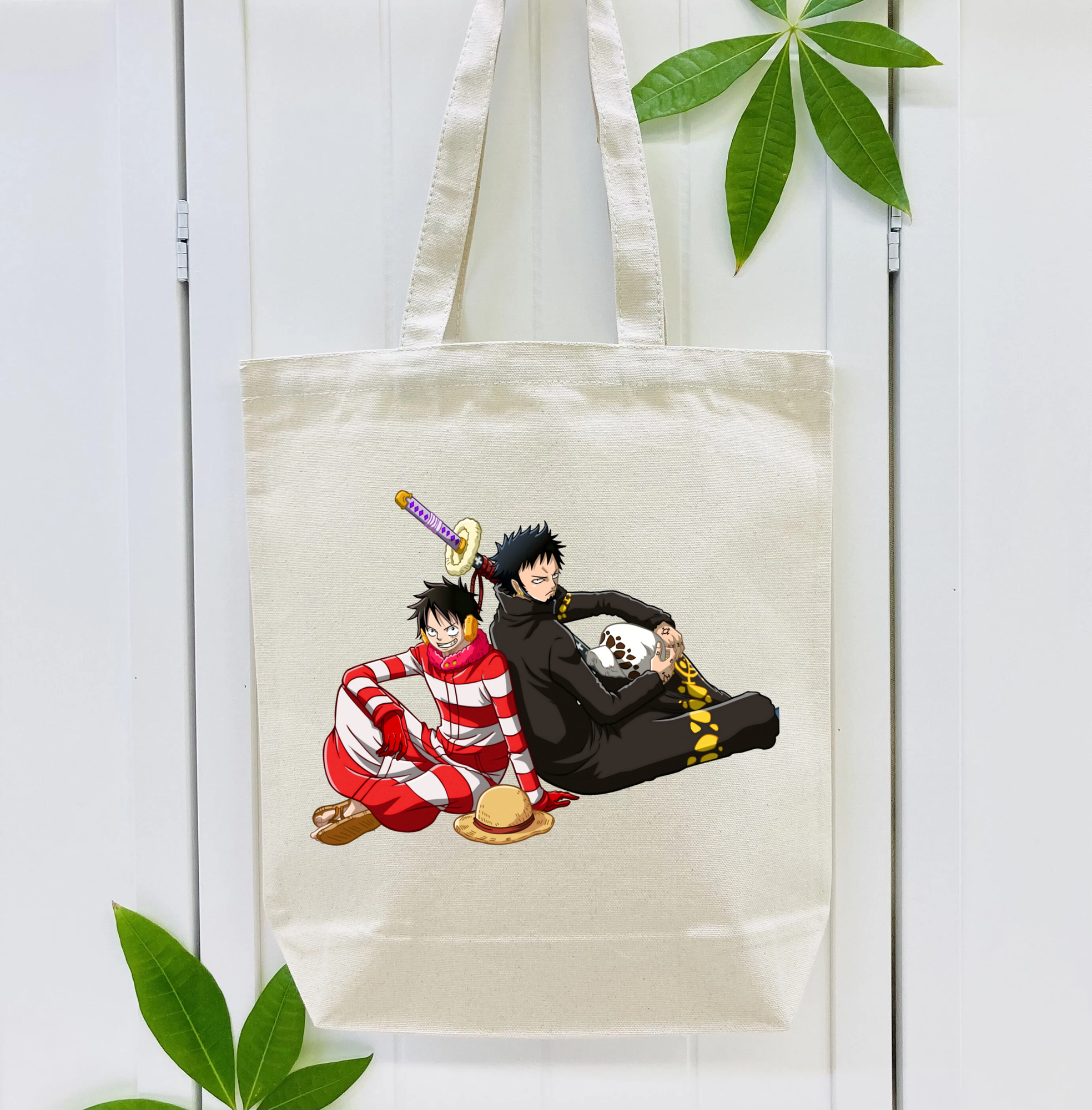ワンピース モンキー・D・ルフィ ONE PIECE Monkey D. Luffy 縦型キャンバス生地手提げバッグ　トートバッグ