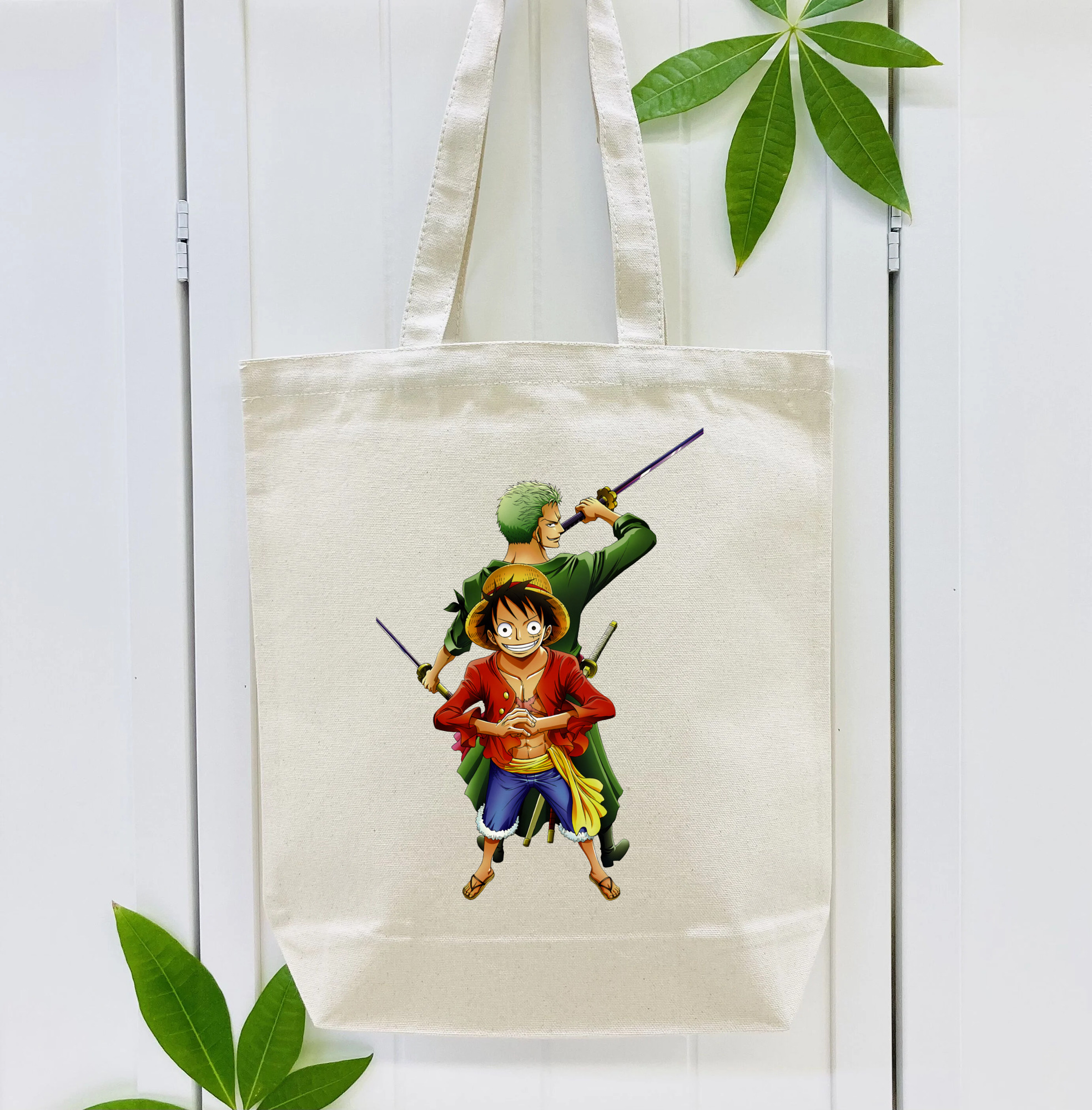 ワンピース モンキー・D・ルフィ ONE PIECE Monkey D. Luffy 縦型キャンバス生地手提げバッグ　トートバッグ
