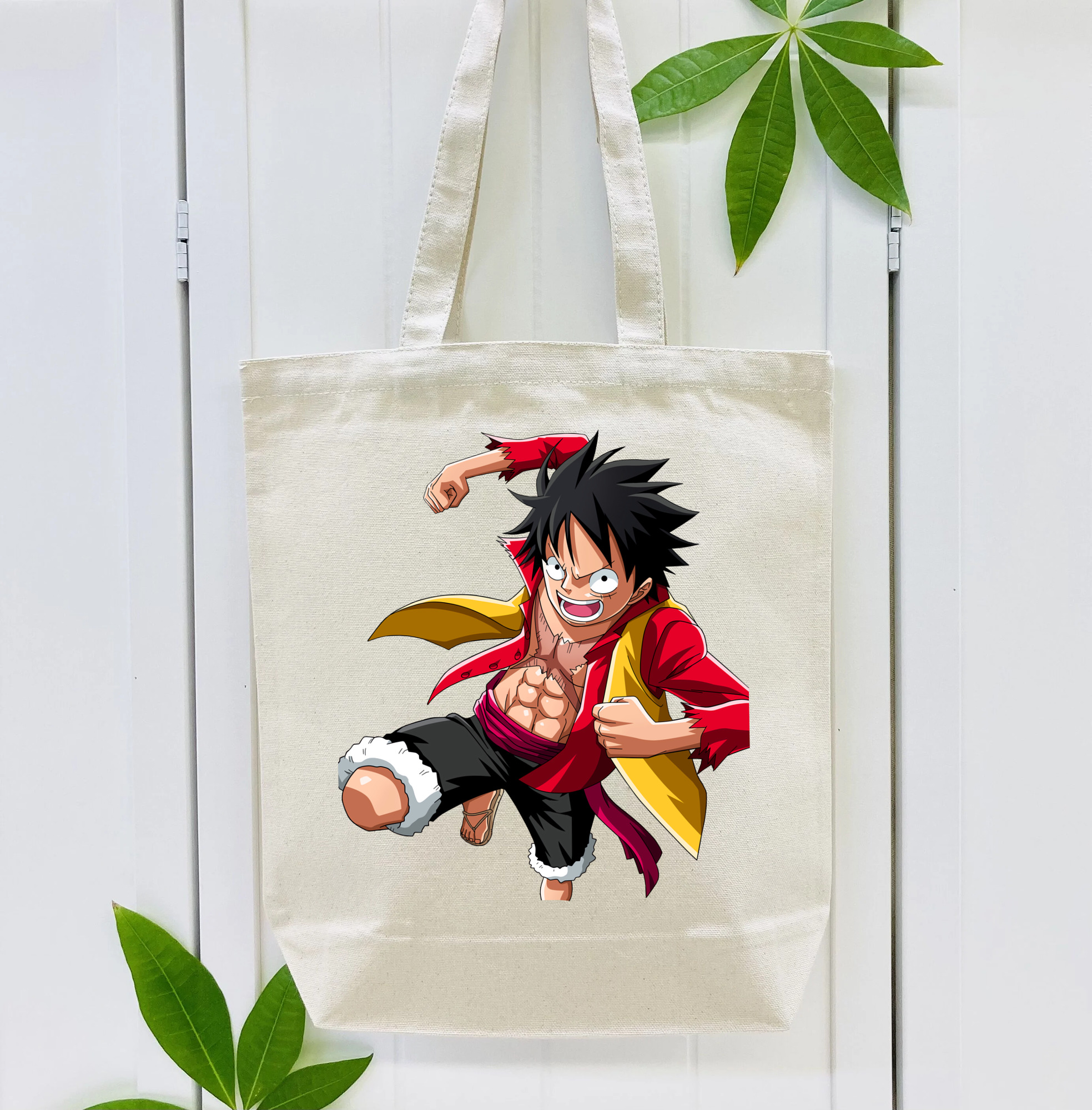 ワンピース モンキー・D・ルフィ ONE PIECE Monkey D. Luffy 縦型キャンバス生地手提げバッグ　トートバッグ