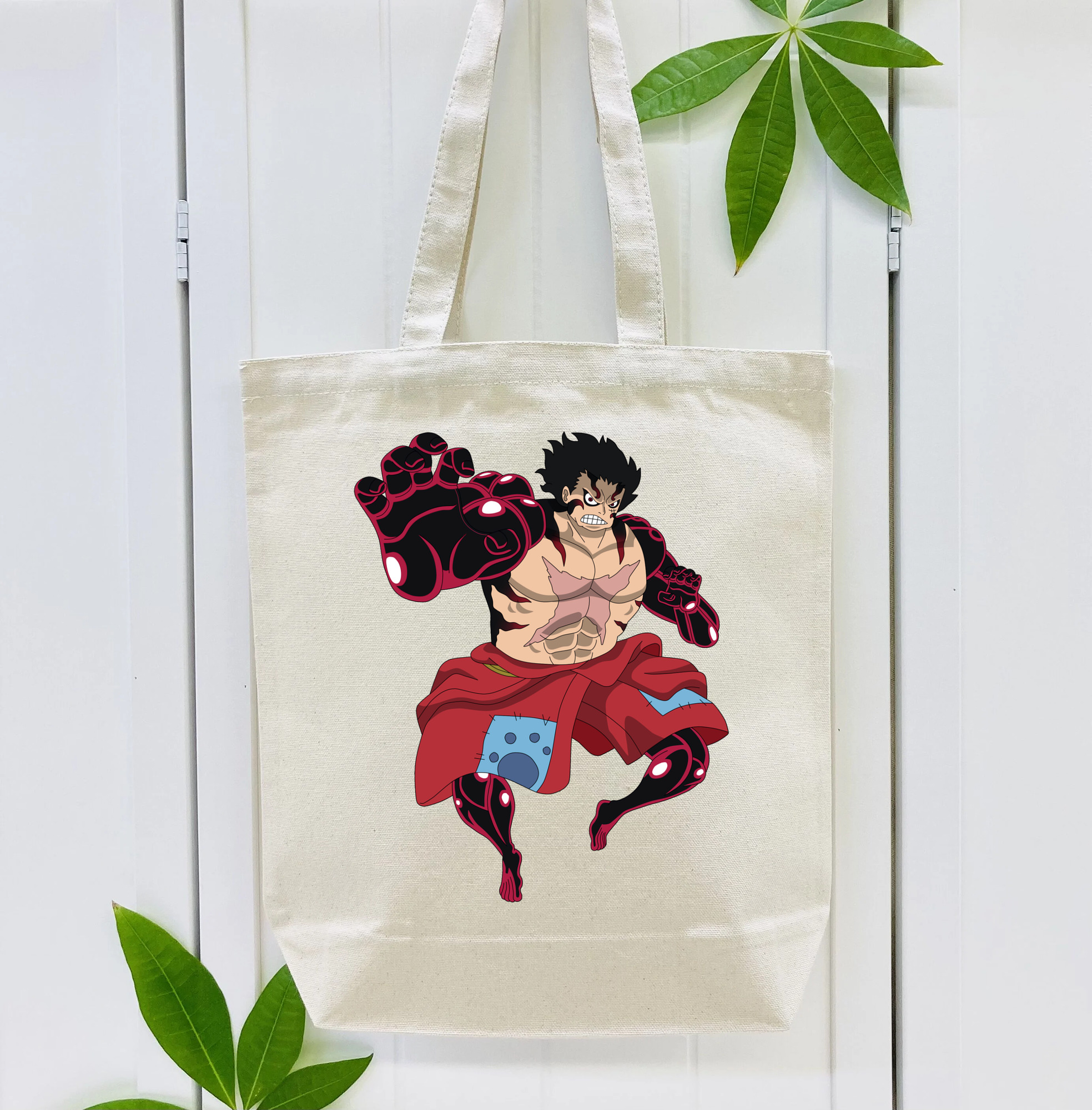 ワンピース モンキー・D・ルフィ ONE PIECE Monkey D. Luffy 縦型キャンバス生地手提げバッグ　トートバッグ