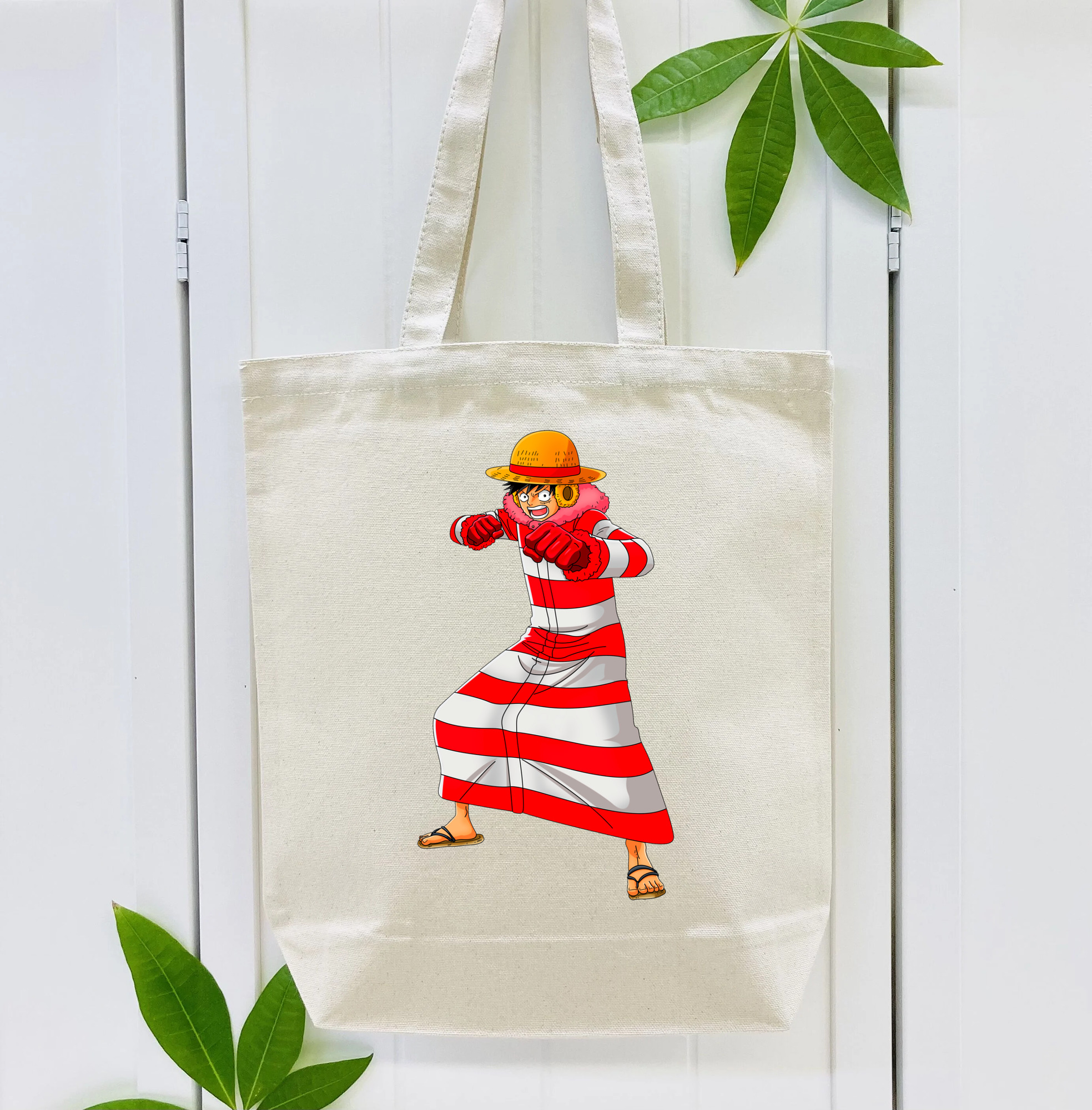 ワンピース モンキー・D・ルフィ ONE PIECE Monkey D. Luffy 縦型キャンバス生地手提げバッグ　トートバッグ