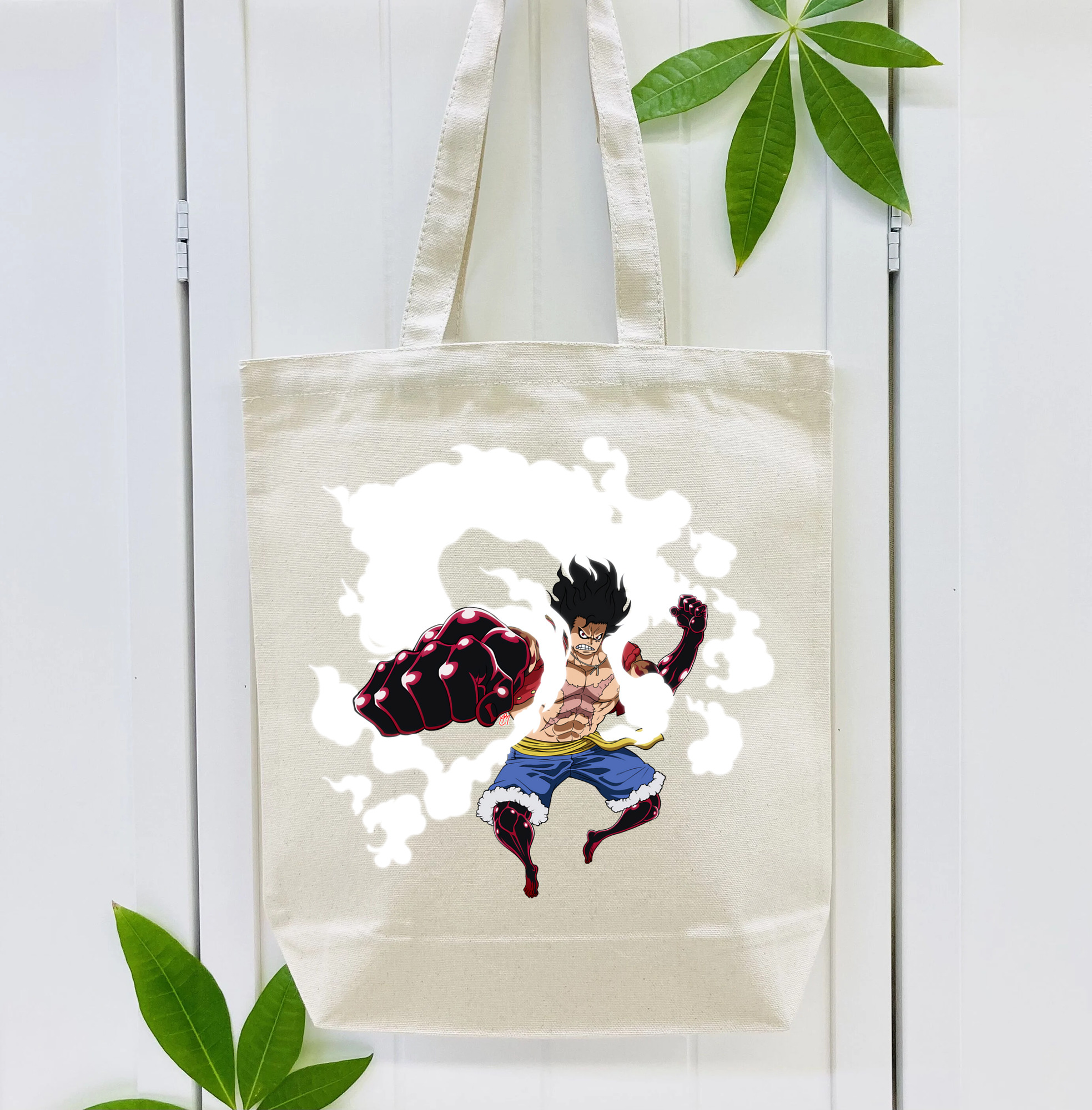 ワンピース モンキー・D・ルフィ ONE PIECE Monkey D. Luffy 縦型キャンバス生地手提げバッグ　トートバッグ