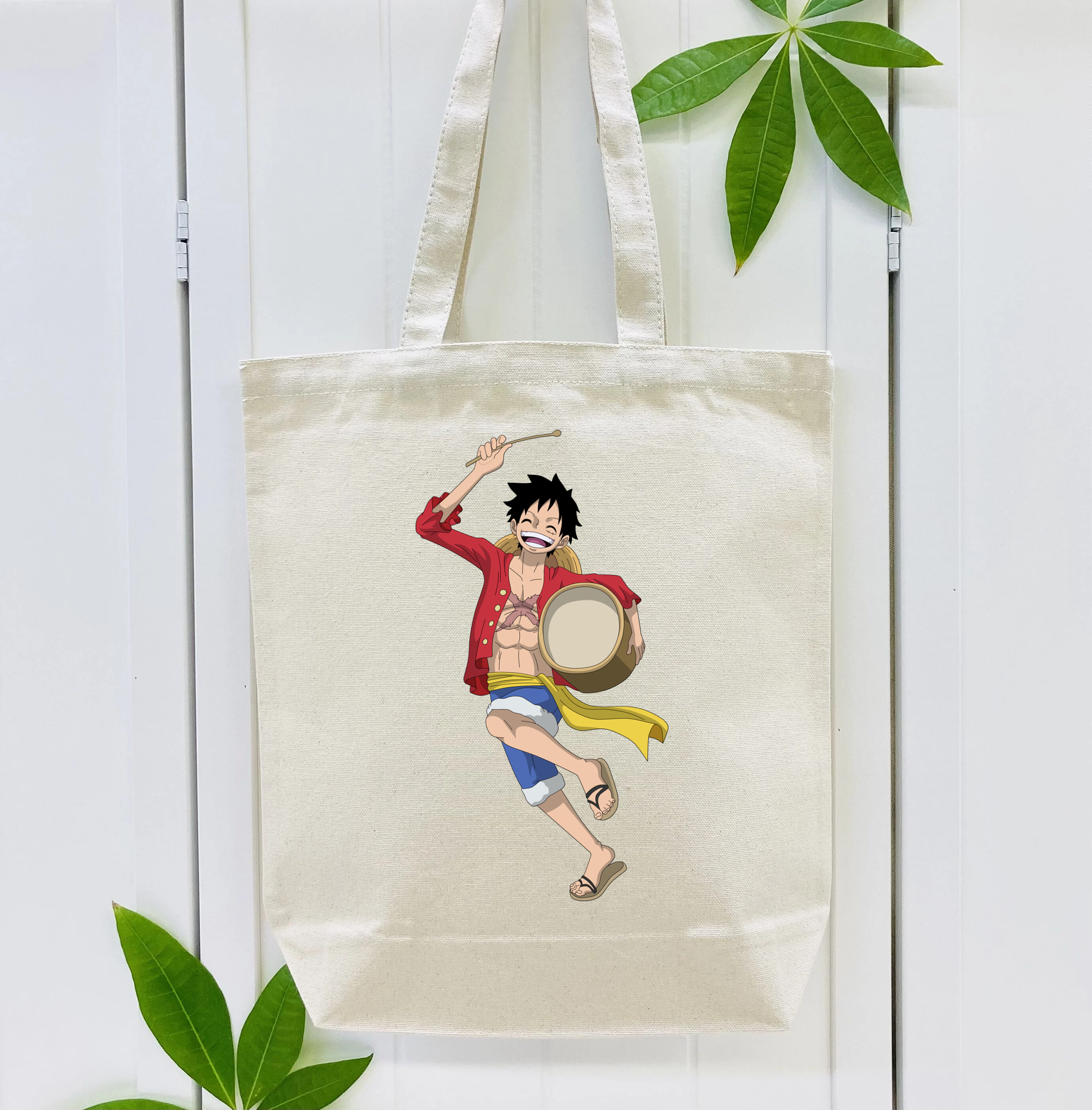 ワンピース モンキー・D・ルフィ ONE PIECE Monkey D. Luffy 縦型キャンバス生地手提げバッグ　トートバッグ
