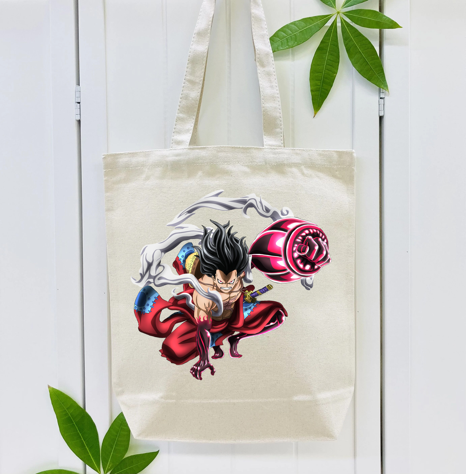 ワンピース モンキー・D・ルフィ ONE PIECE Monkey D. Luffy 縦型キャンバス生地手提げバッグ　トートバッグ