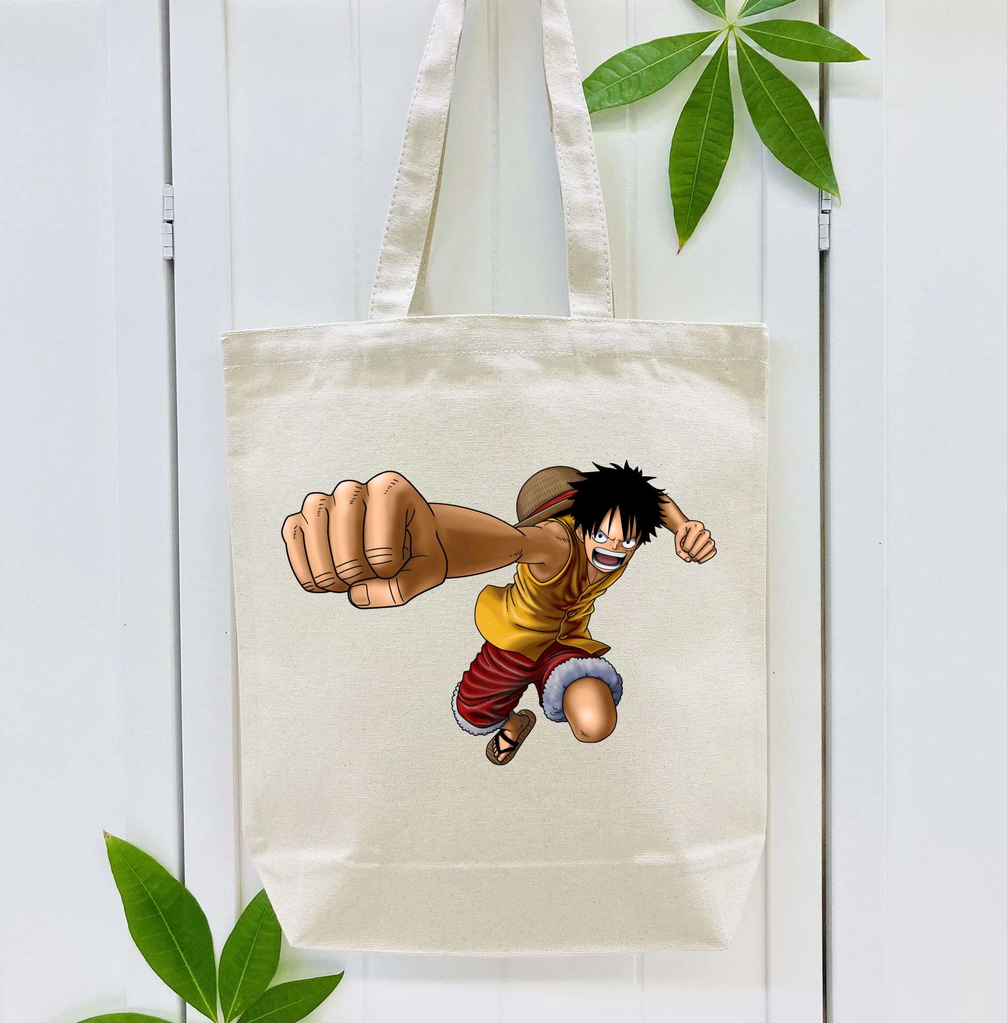 ワンピース モンキー・D・ルフィ ONE PIECE Monkey D. Luffy 縦型キャンバス生地手提げバッグ　トートバッグ