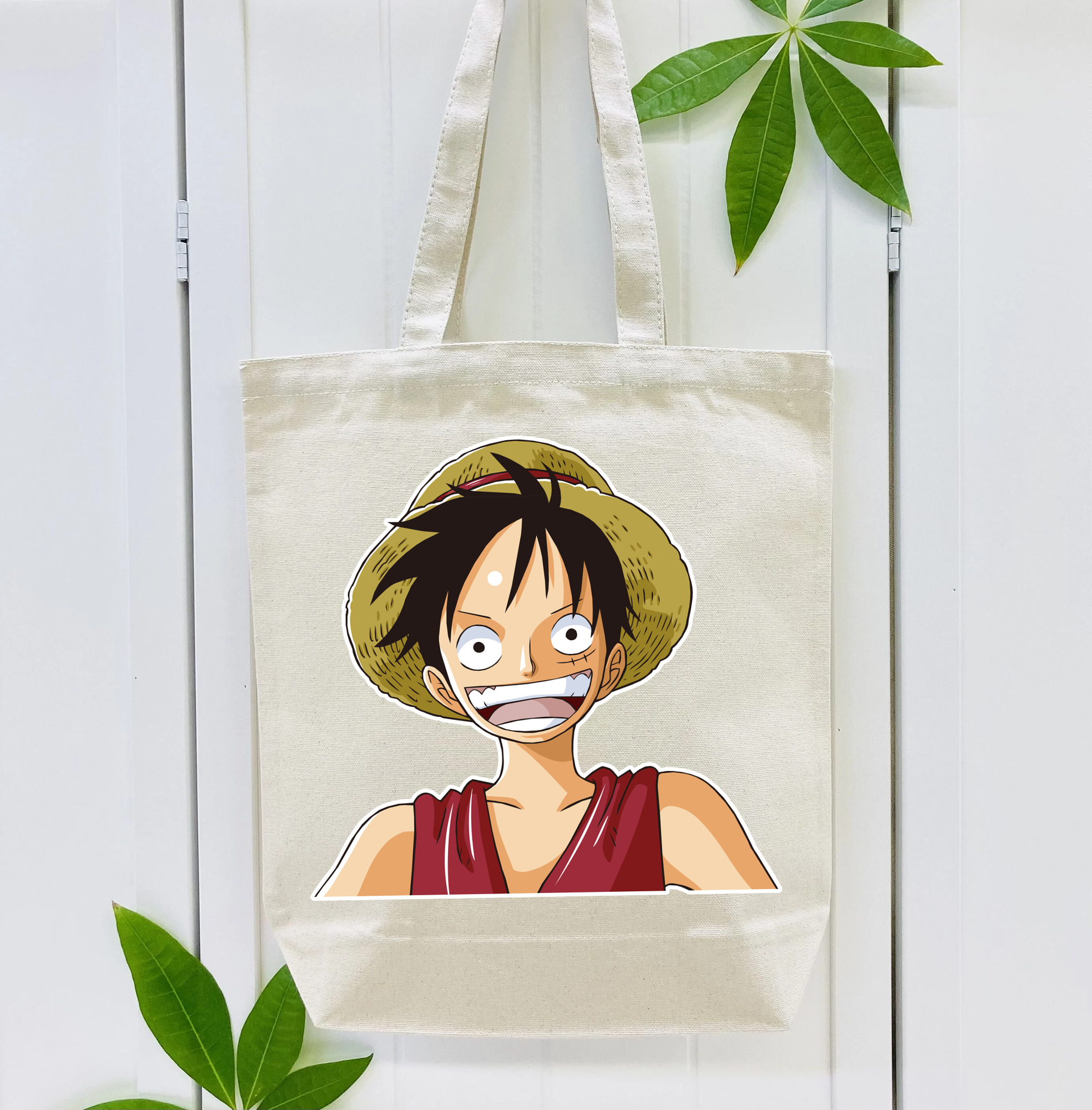 ワンピース モンキー・D・ルフィ ONE PIECE Monkey D. Luffy 縦型キャンバス生地手提げバッグ　トートバッグ