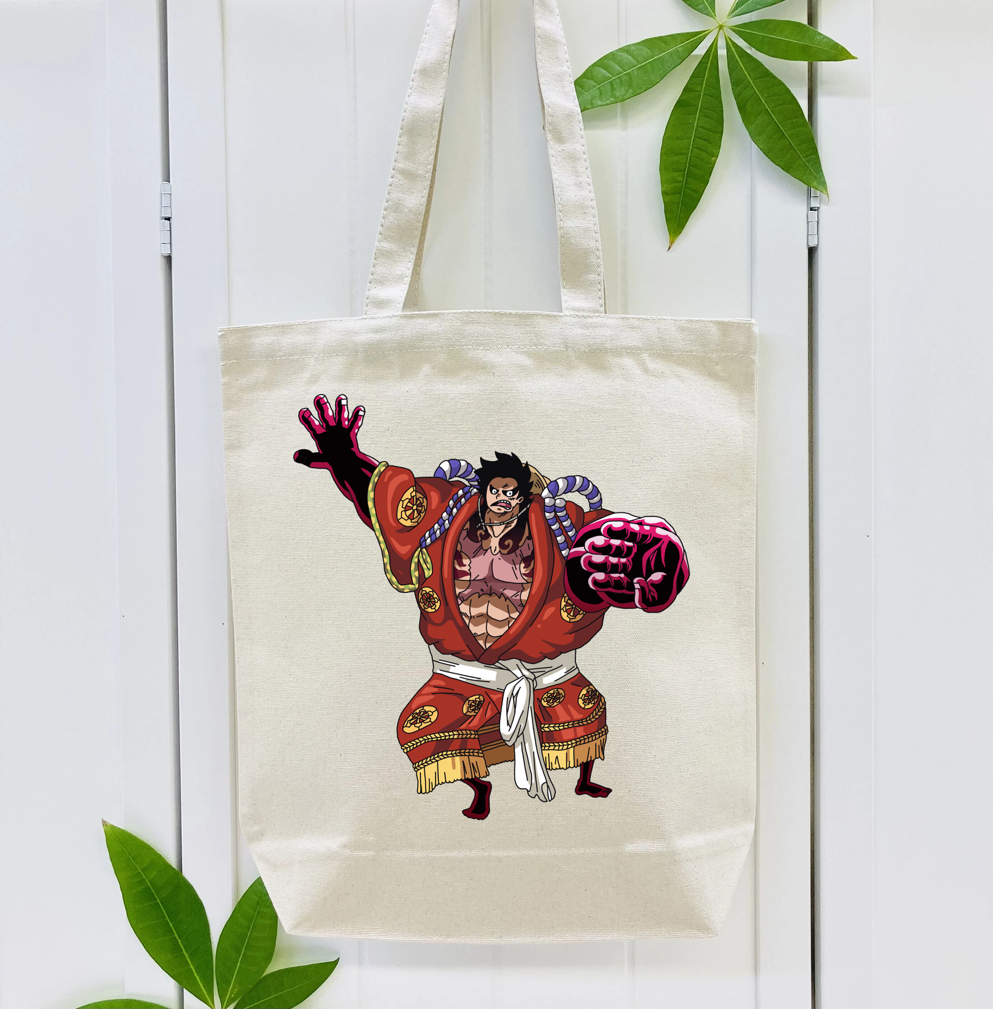 ワンピース モンキー・D・ルフィ ONE PIECE Monkey D. Luffy 縦型キャンバス生地手提げバッグ　トートバッグ