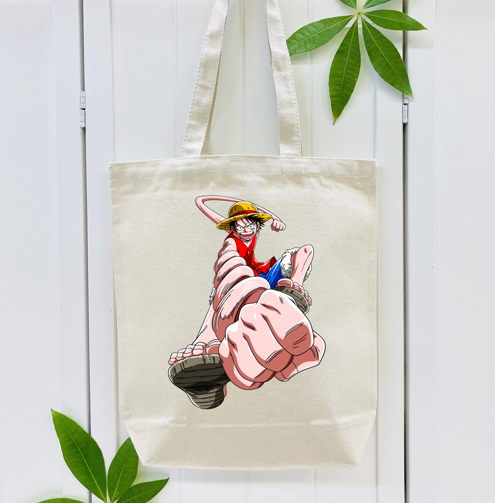 ワンピース モンキー・D・ルフィ ONE PIECE Monkey D. Luffy 縦型キャンバス生地手提げバッグ　トートバッグ