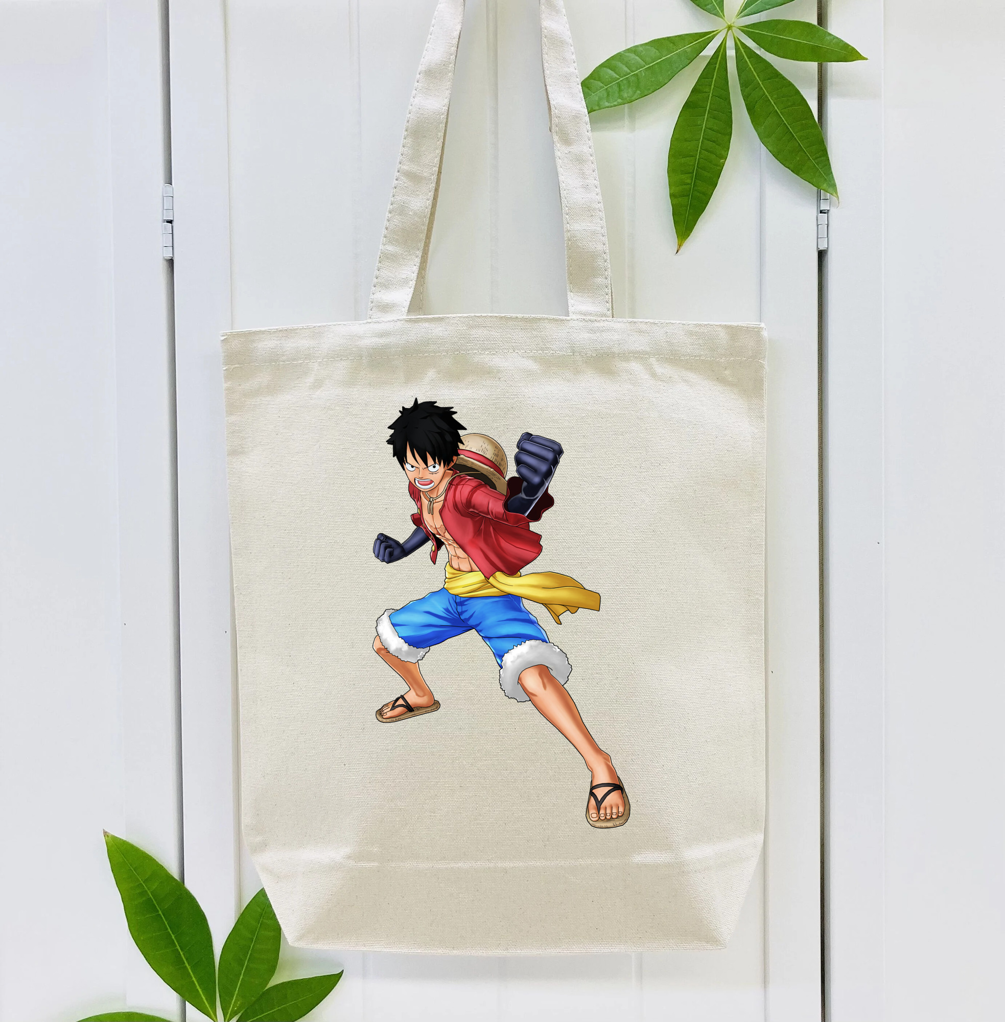 ワンピース モンキー・D・ルフィ ONE PIECE Monkey D. Luffy 縦型キャンバス生地手提げバッグ　トートバッグ