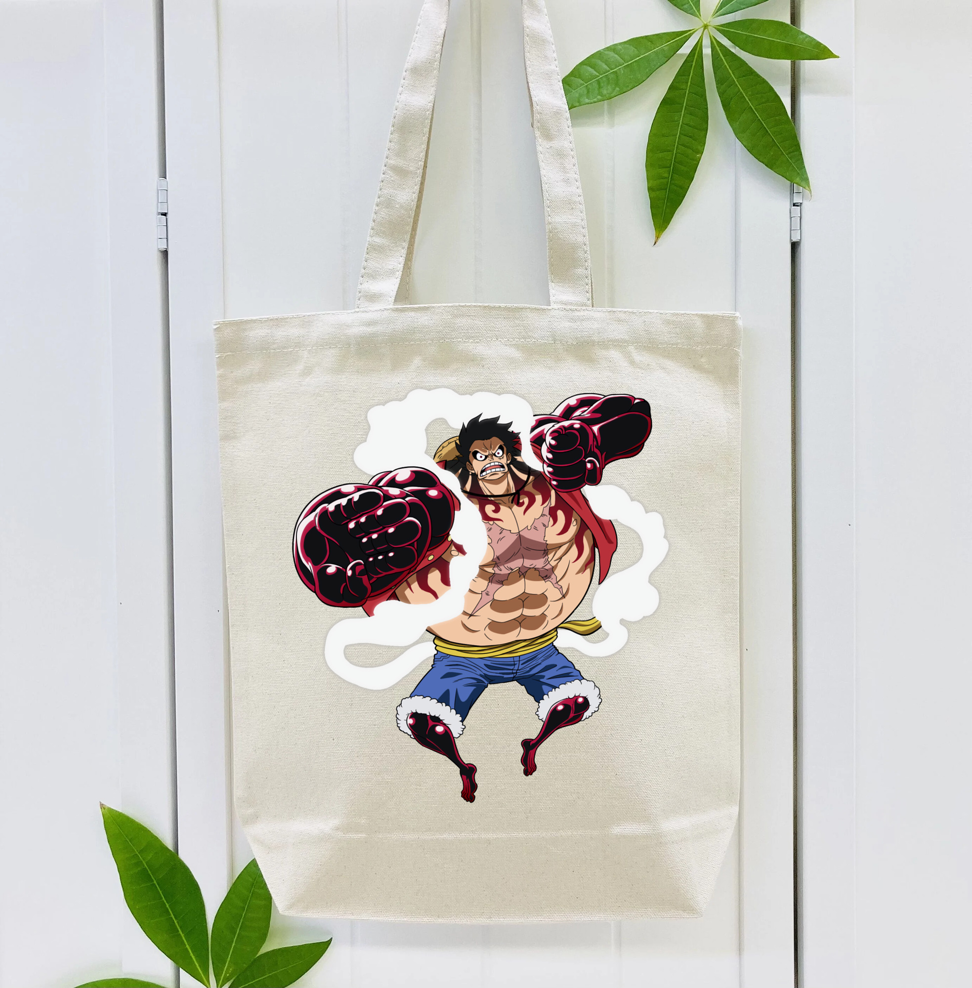 ワンピース モンキー・D・ルフィ ONE PIECE Monkey D. Luffy 縦型キャンバス生地手提げバッグ　トートバッグ