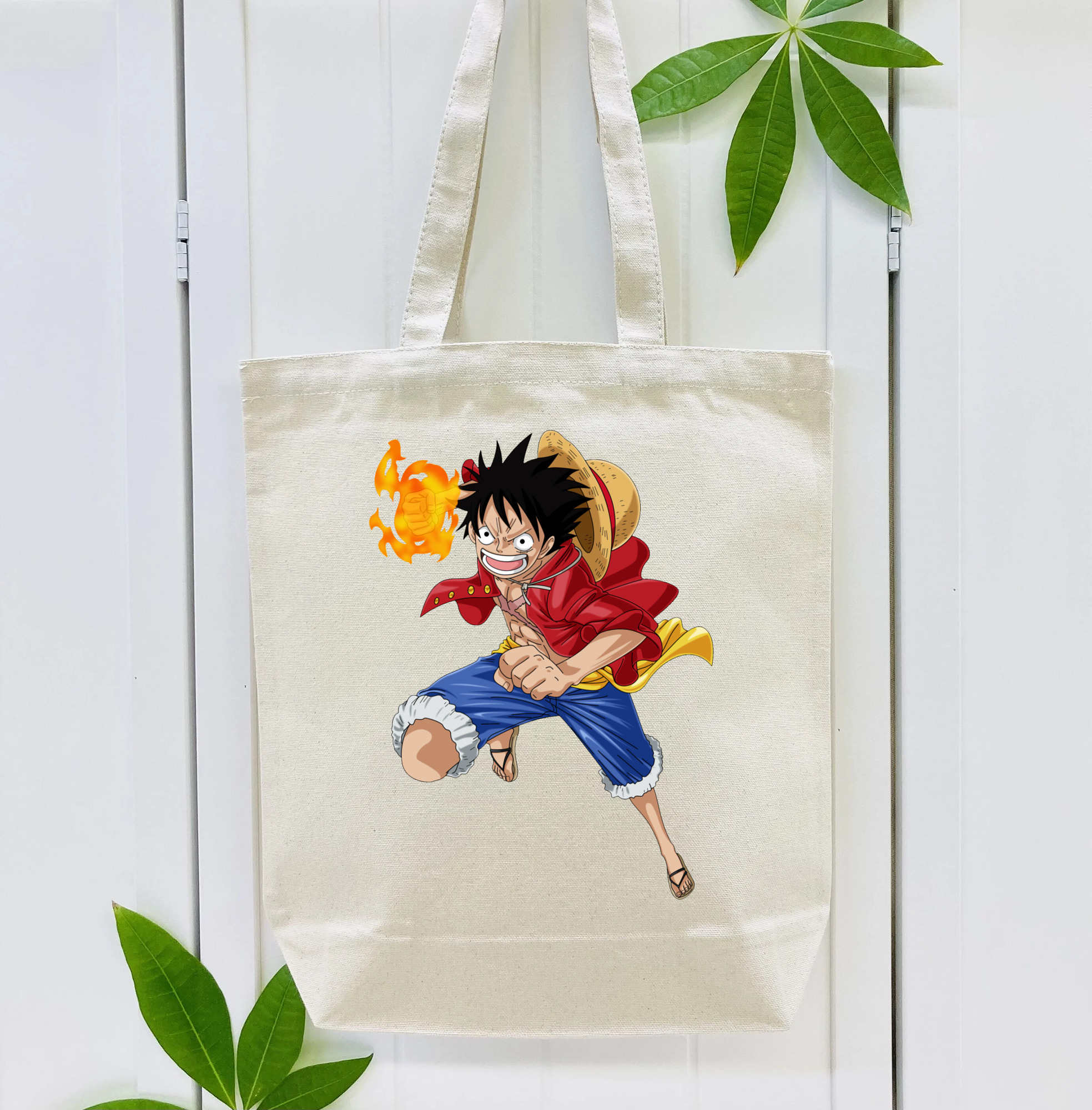 ワンピース モンキー・D・ルフィ ONE PIECE Monkey D. Luffy 縦型キャンバス生地手提げバッグ　トートバッグ