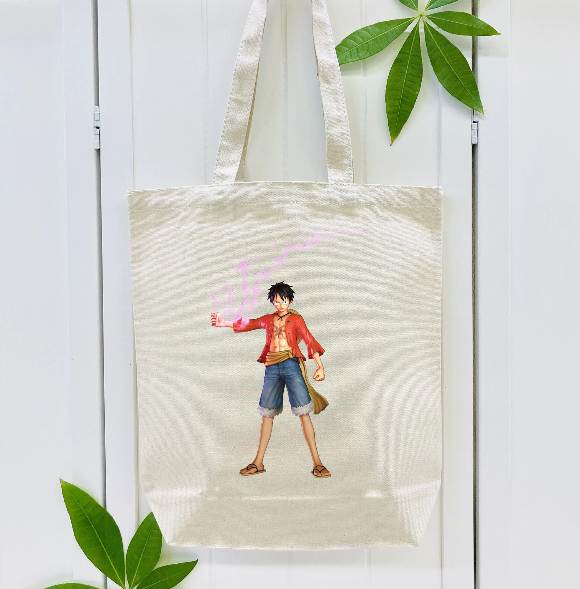 ワンピース モンキー・D・ルフィ ONE PIECE Monkey D. Luffy 縦型キャンバス生地手提げバッグ　トートバッグ