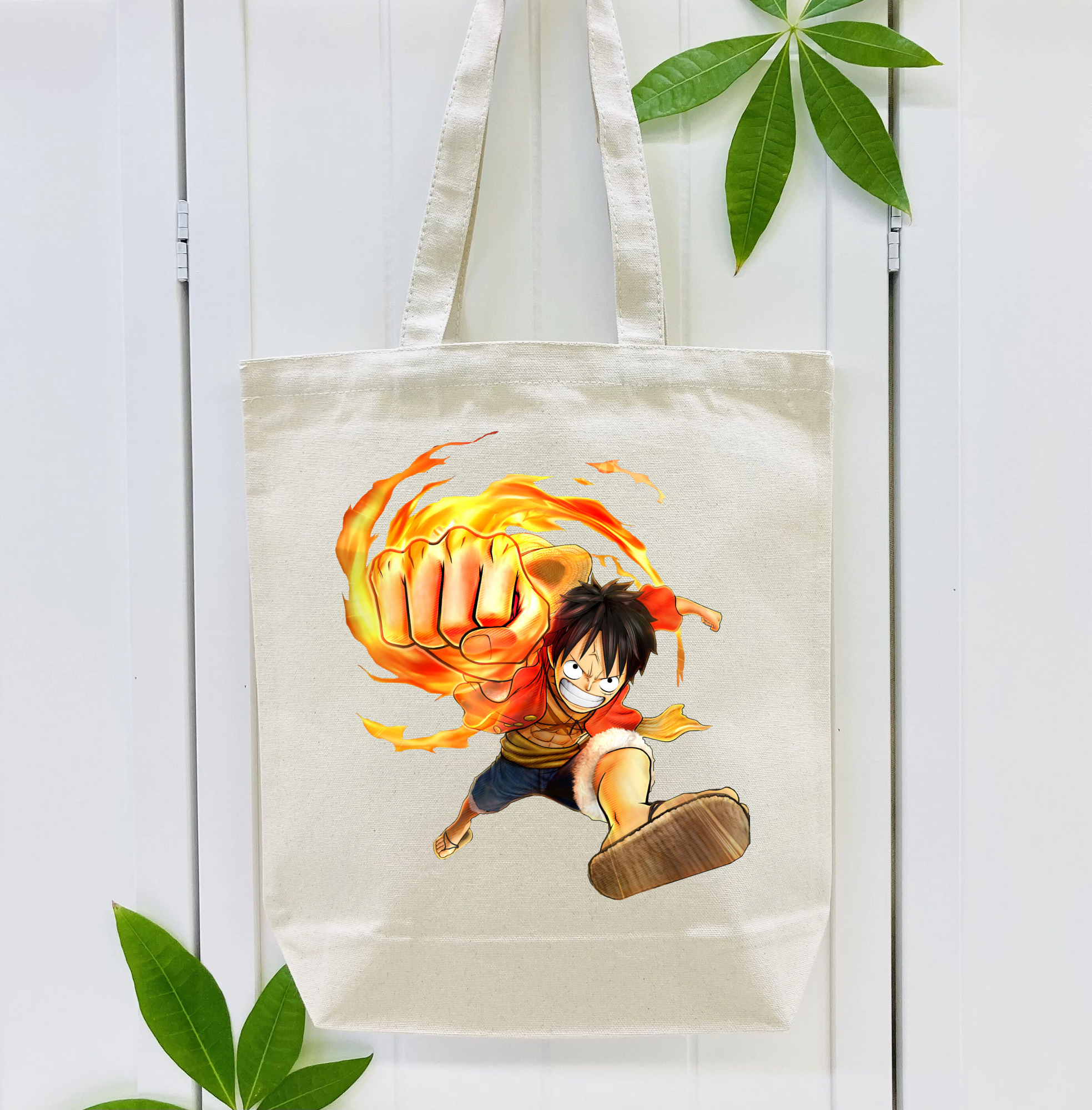 ワンピース モンキー・D・ルフィ ONE PIECE Monkey D. Luffy 縦型キャンバス生地手提げバッグ　トートバッグ