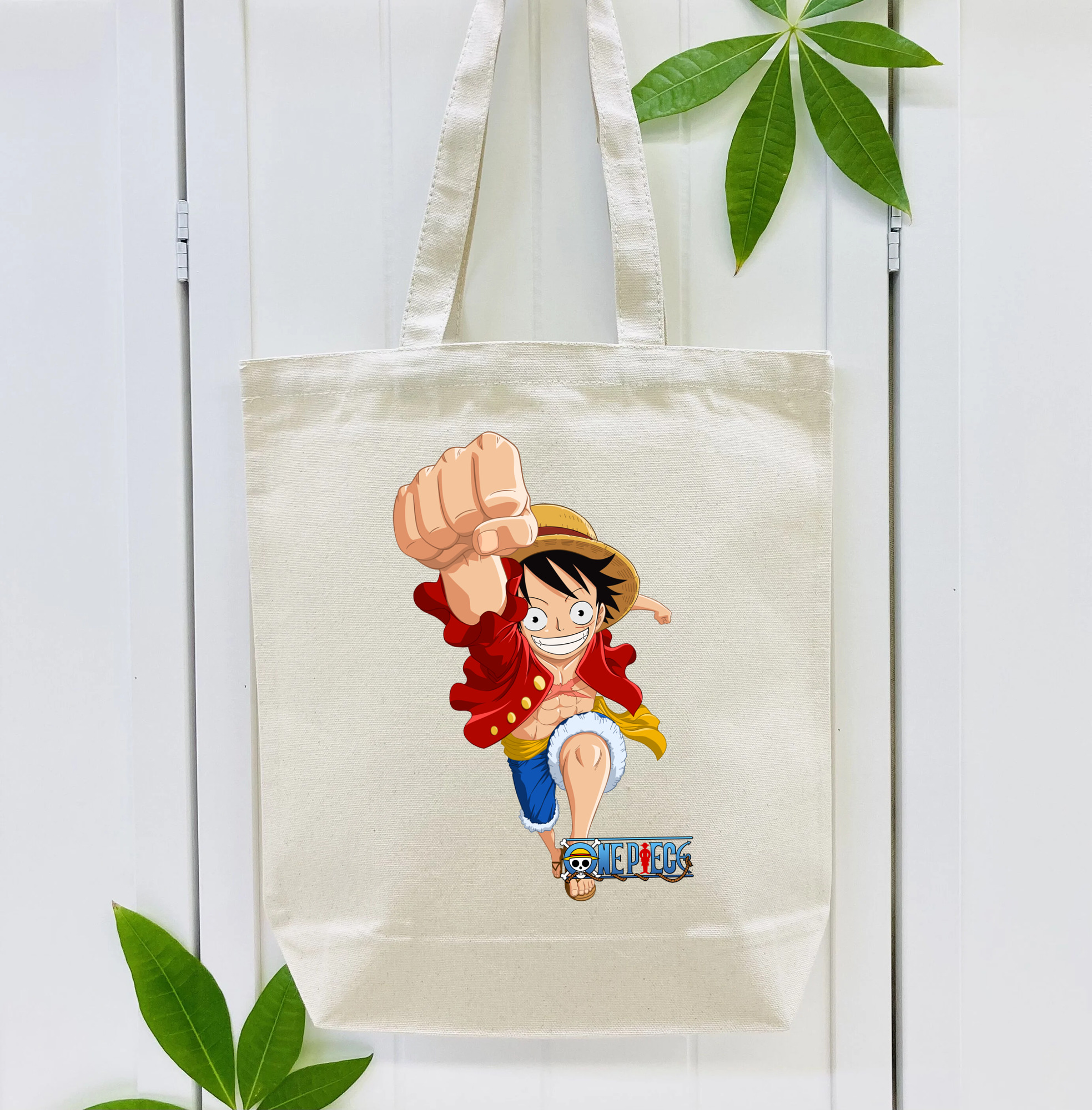 ワンピース モンキー・D・ルフィ ONE PIECE Monkey D. Luffy 縦型キャンバス生地手提げバッグ　トートバッグ