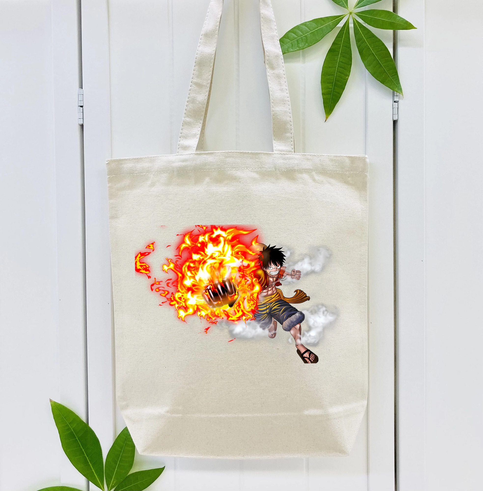 ワンピース モンキー・D・ルフィ ONE PIECE Monkey D. Luffy 縦型キャンバス生地手提げバッグ　トートバッグ