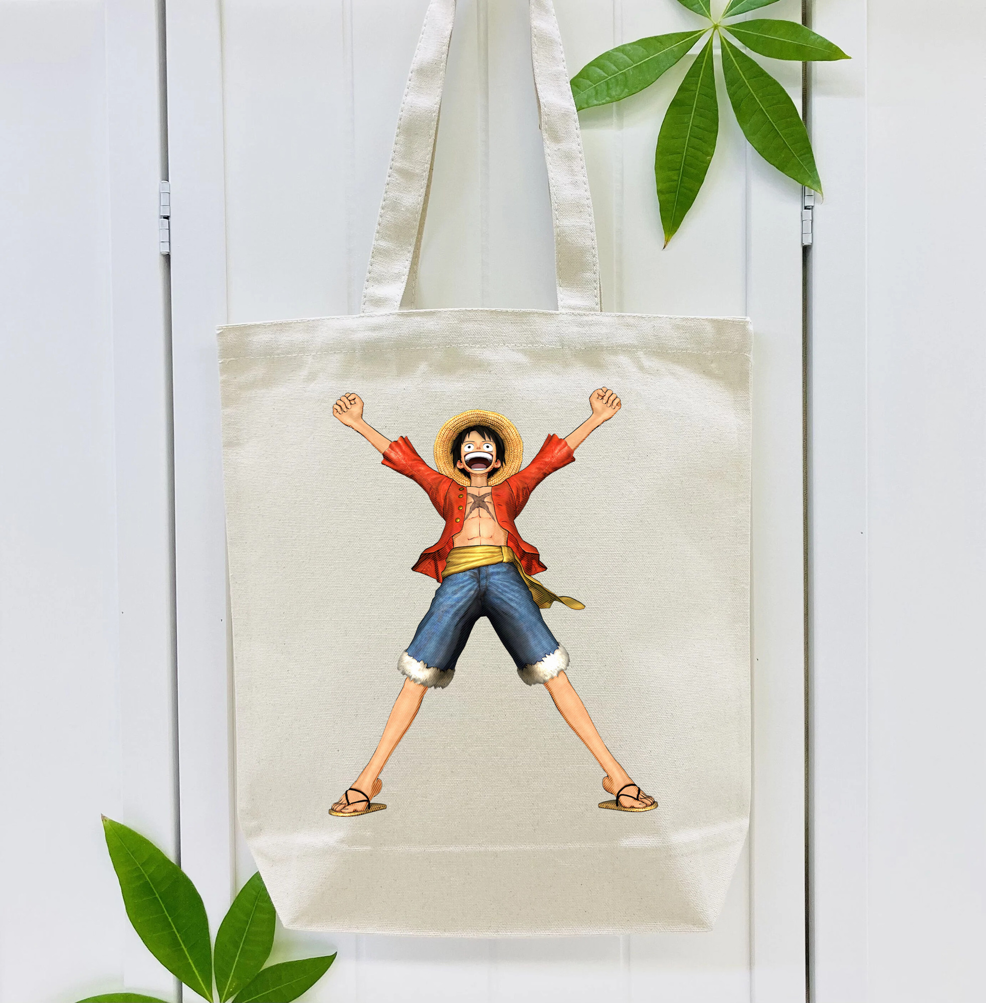 ワンピース モンキー・D・ルフィ ONE PIECE Monkey D. Luffy 縦型キャンバス生地手提げバッグ　トートバッグ