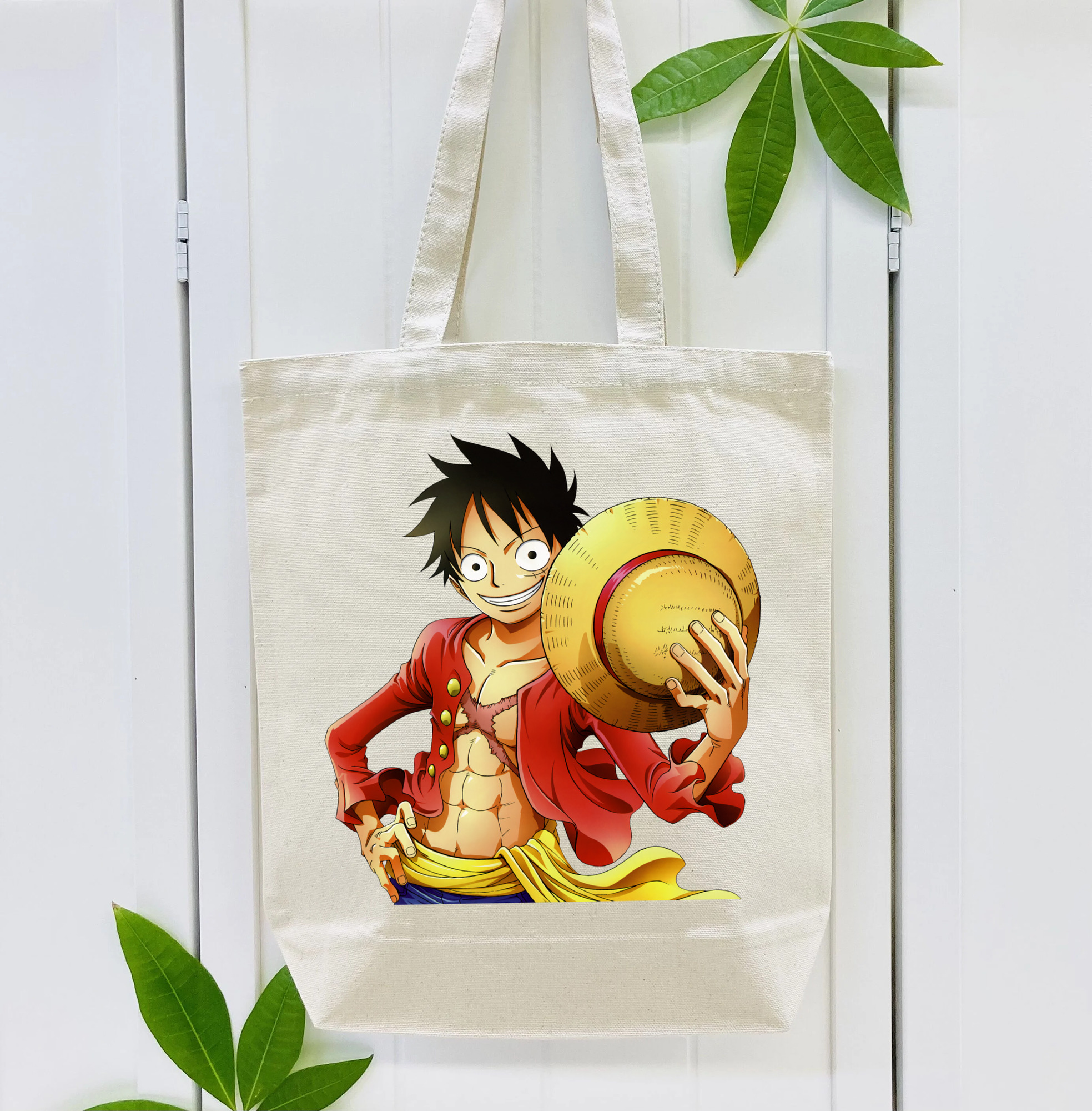 ワンピース モンキー・D・ルフィ ONE PIECE Monkey D. Luffy 縦型キャンバス生地手提げバッグ　トートバッグ