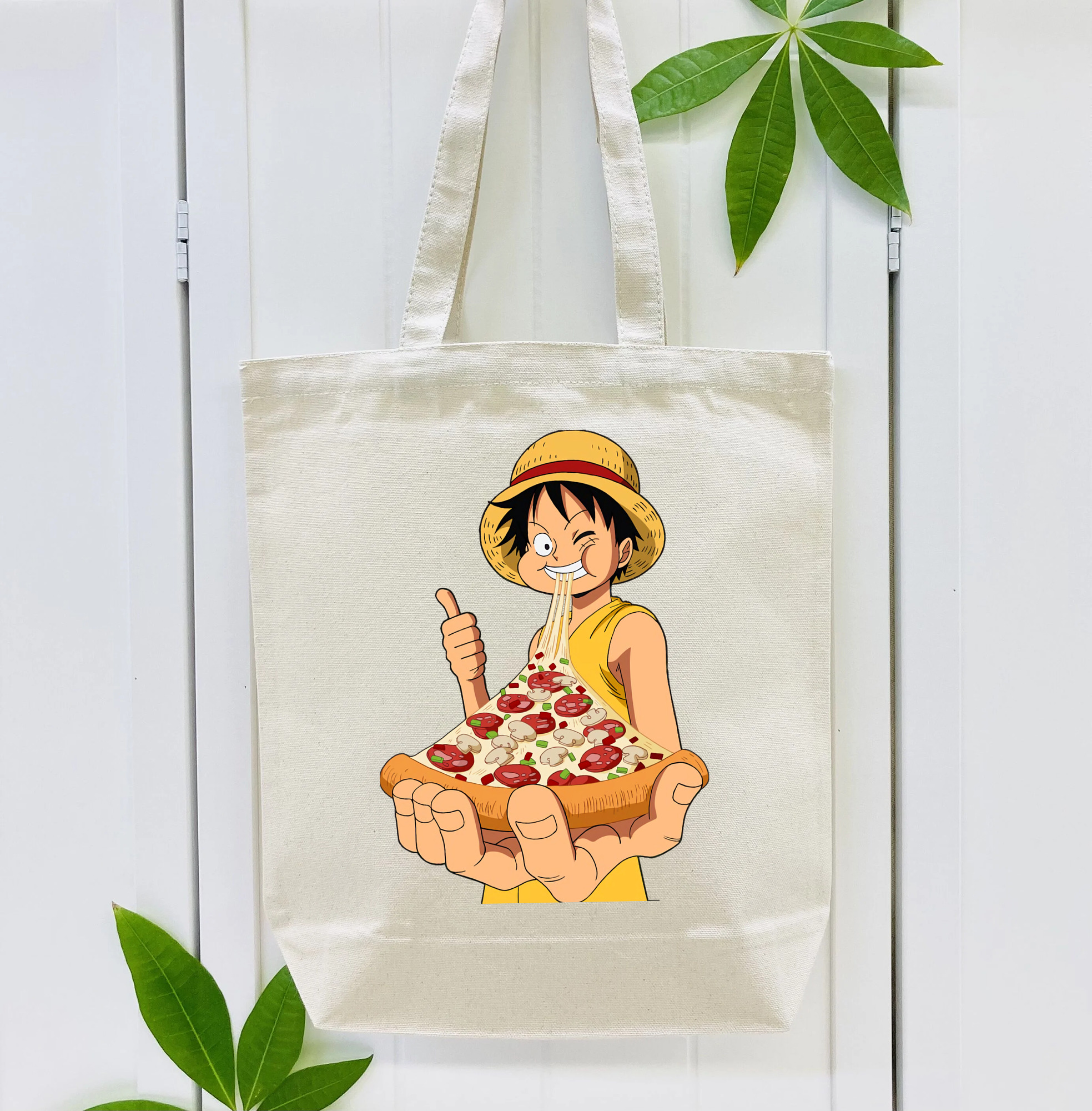 ワンピース モンキー・D・ルフィ ONE PIECE Monkey D. Luffy 縦型キャンバス生地手提げバッグ　トートバッグ