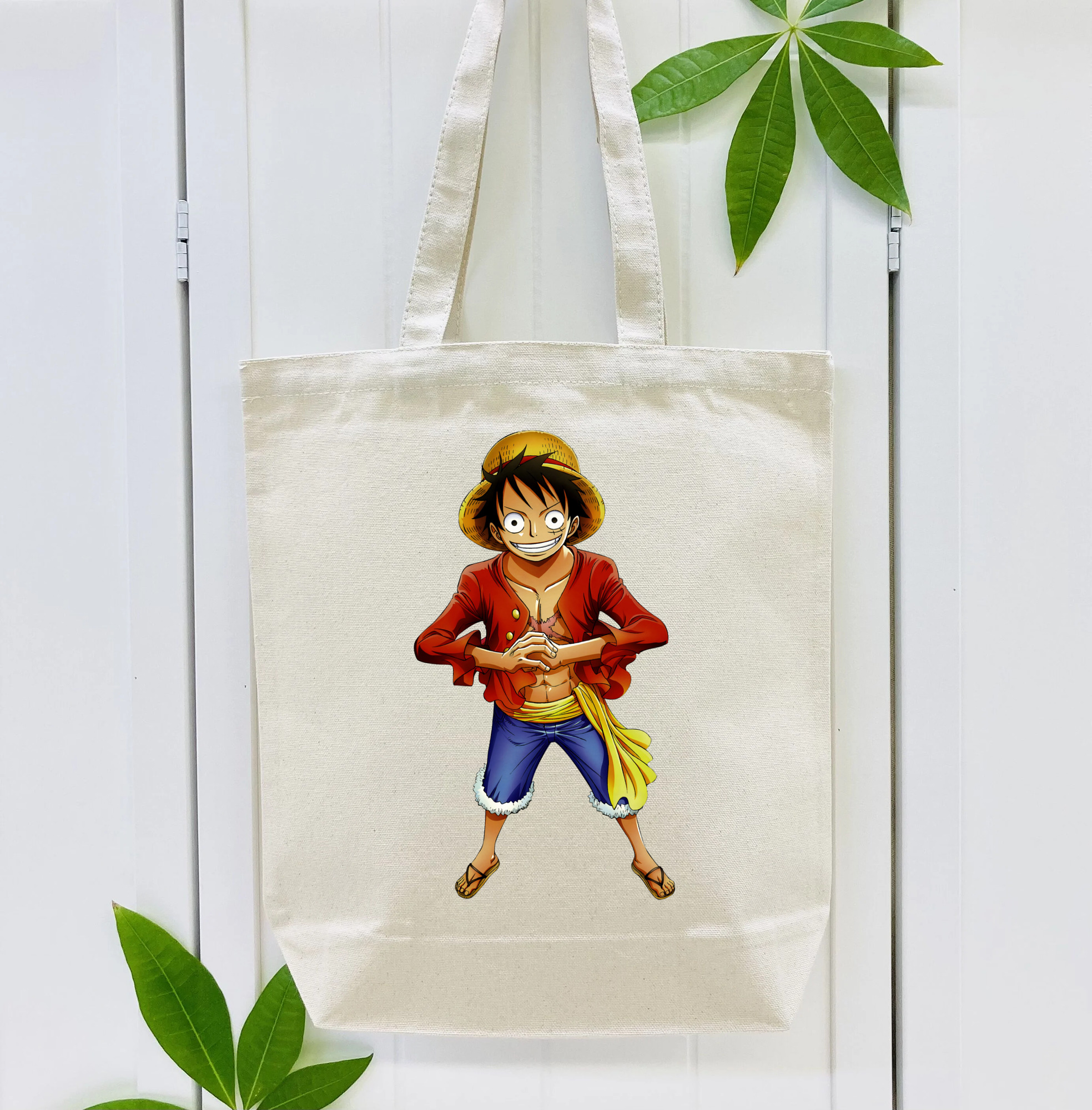 ワンピース モンキー・D・ルフィ ONE PIECE Monkey D. Luffy 縦型キャンバス生地手提げバッグ　トートバッグ