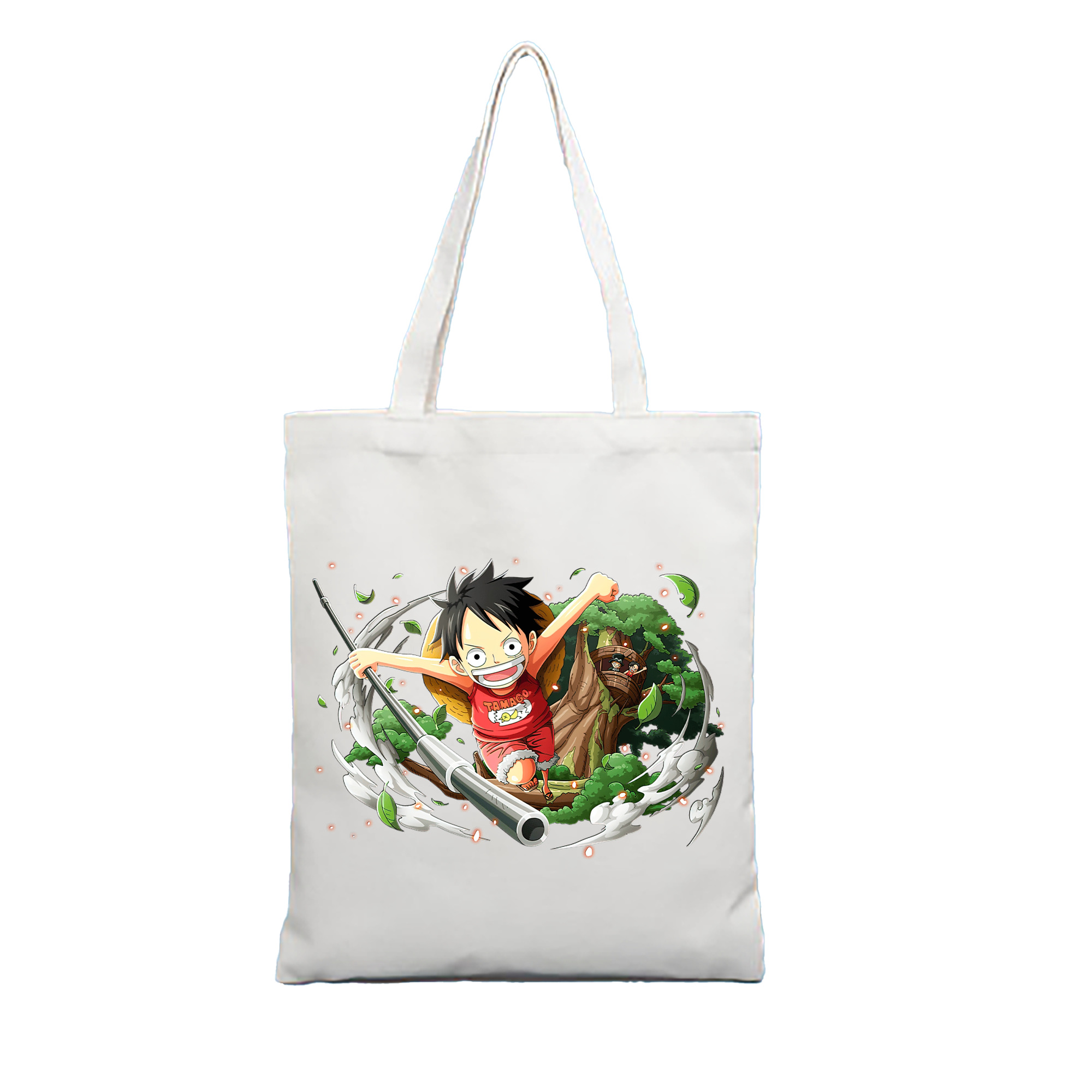ワンピース モンキー・D・ルフィ ONE PIECE Monkey D. Luffy 縦型キャンバス生地手提げバッグ　トートバッグ