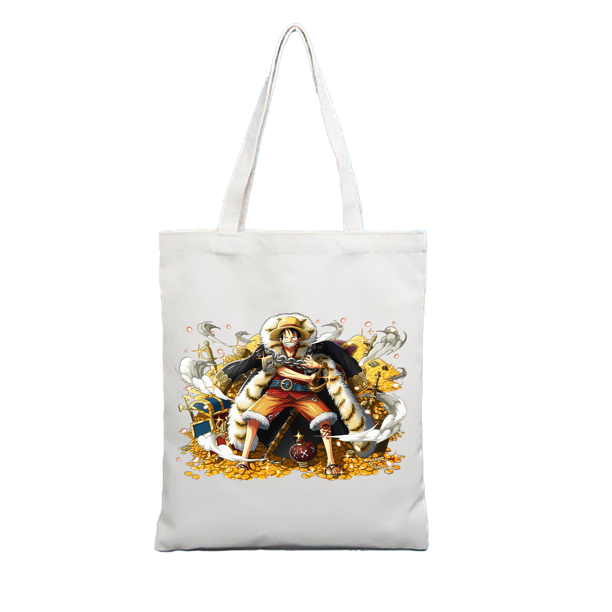 ワンピース モンキー・D・ルフィ ONE PIECE Monkey D. Luffy 縦型キャンバス生地手提げバッグ　トートバッグ