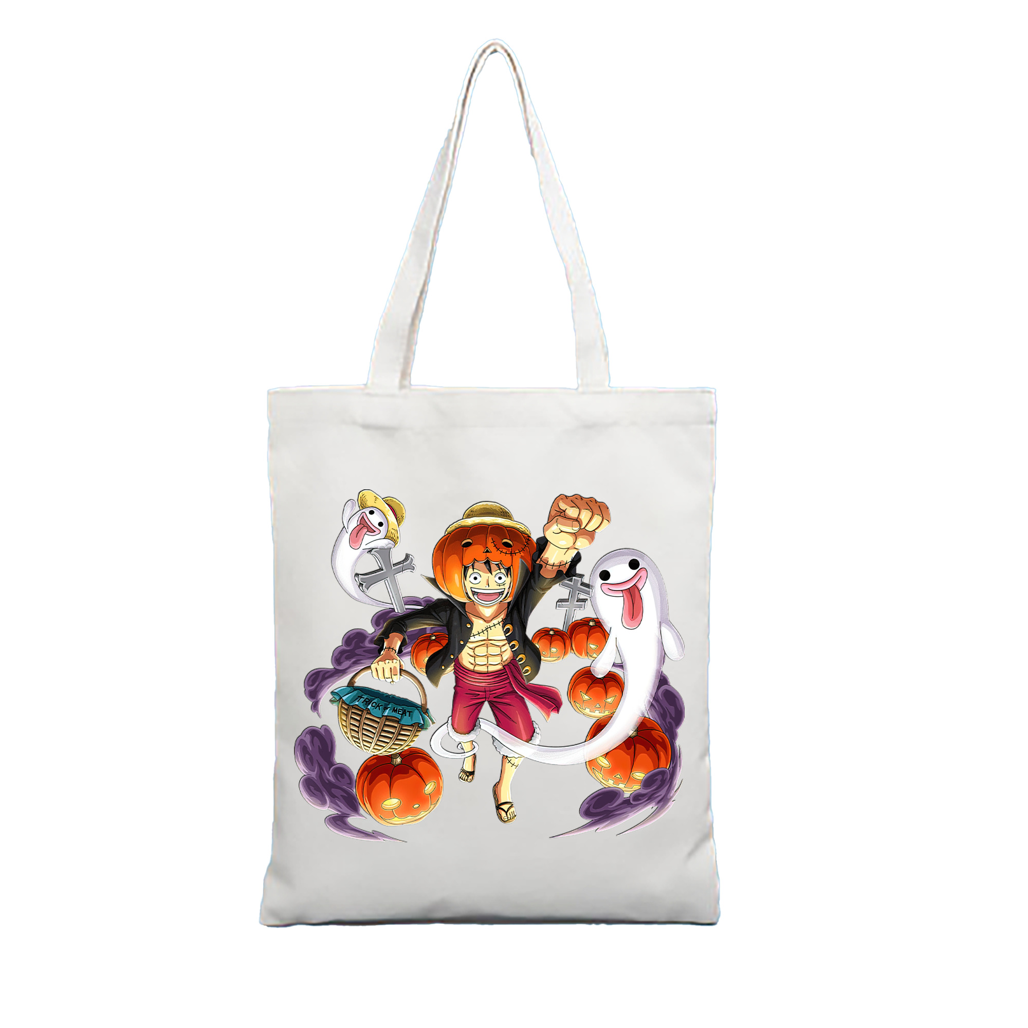 ワンピース モンキー・D・ルフィ ONE PIECE Monkey D. Luffy 縦型キャンバス生地手提げバッグ　トートバッグ