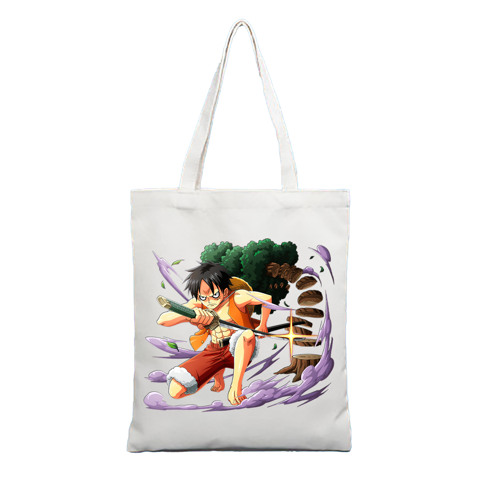 ワンピース モンキー・D・ルフィ ONE PIECE Monkey D. Luffy 縦型キャンバス生地手提げバッグ　トートバッグ