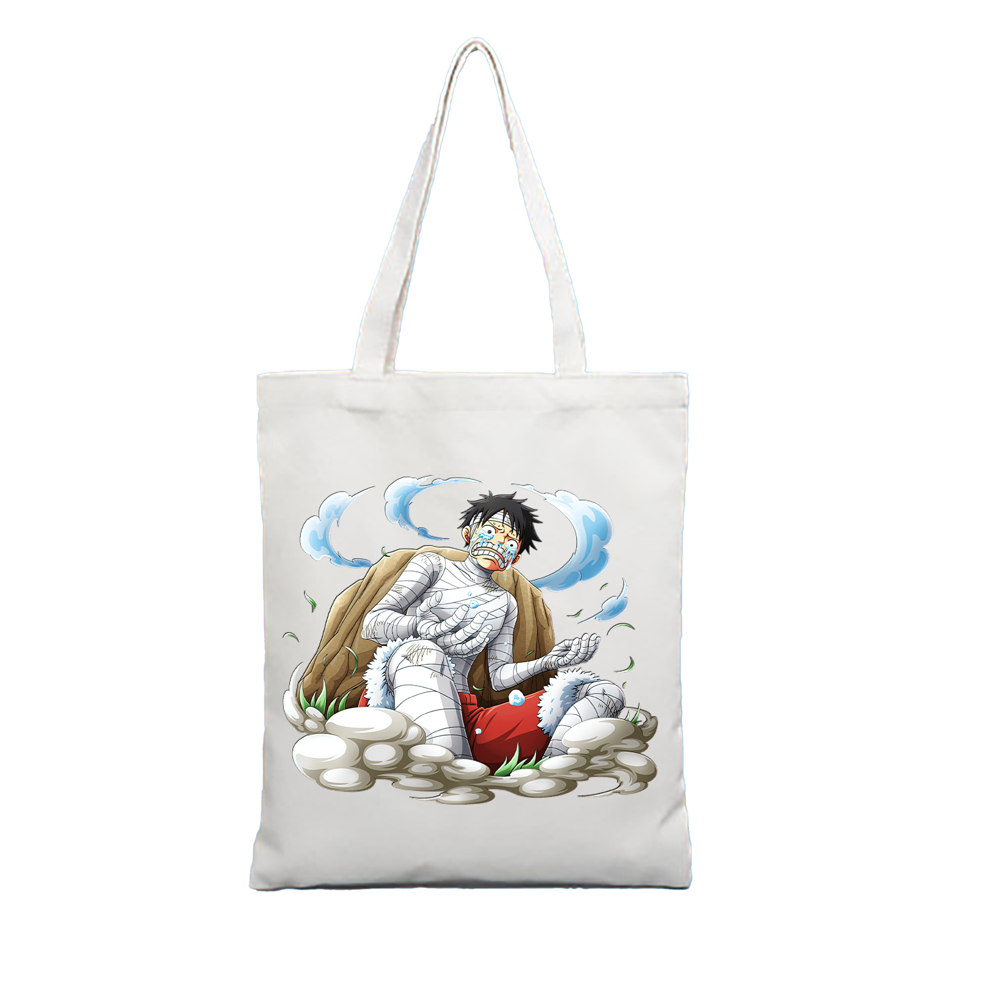 ワンピース モンキー・D・ルフィ ONE PIECE Monkey D. Luffy 縦型キャンバス生地手提げバッグ　トートバッグ