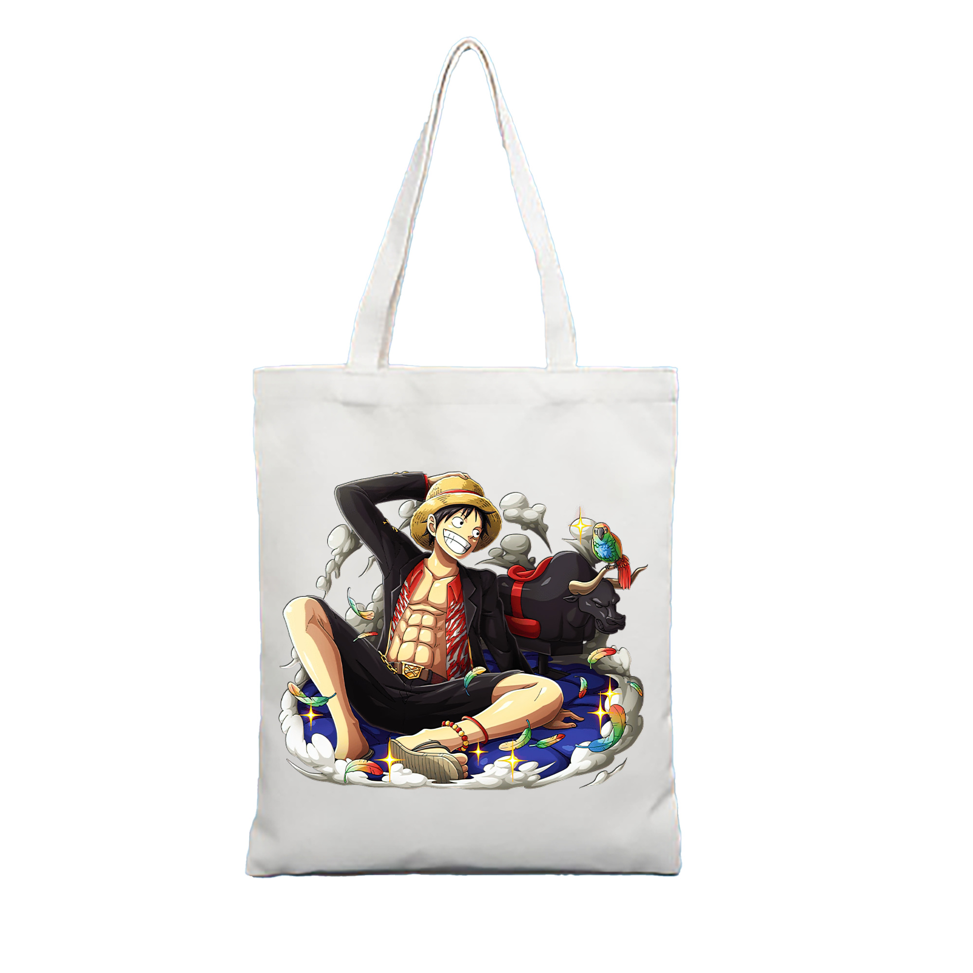 ワンピース モンキー・D・ルフィ ONE PIECE Monkey D. Luffy 縦型キャンバス生地手提げバッグ　トートバッグ