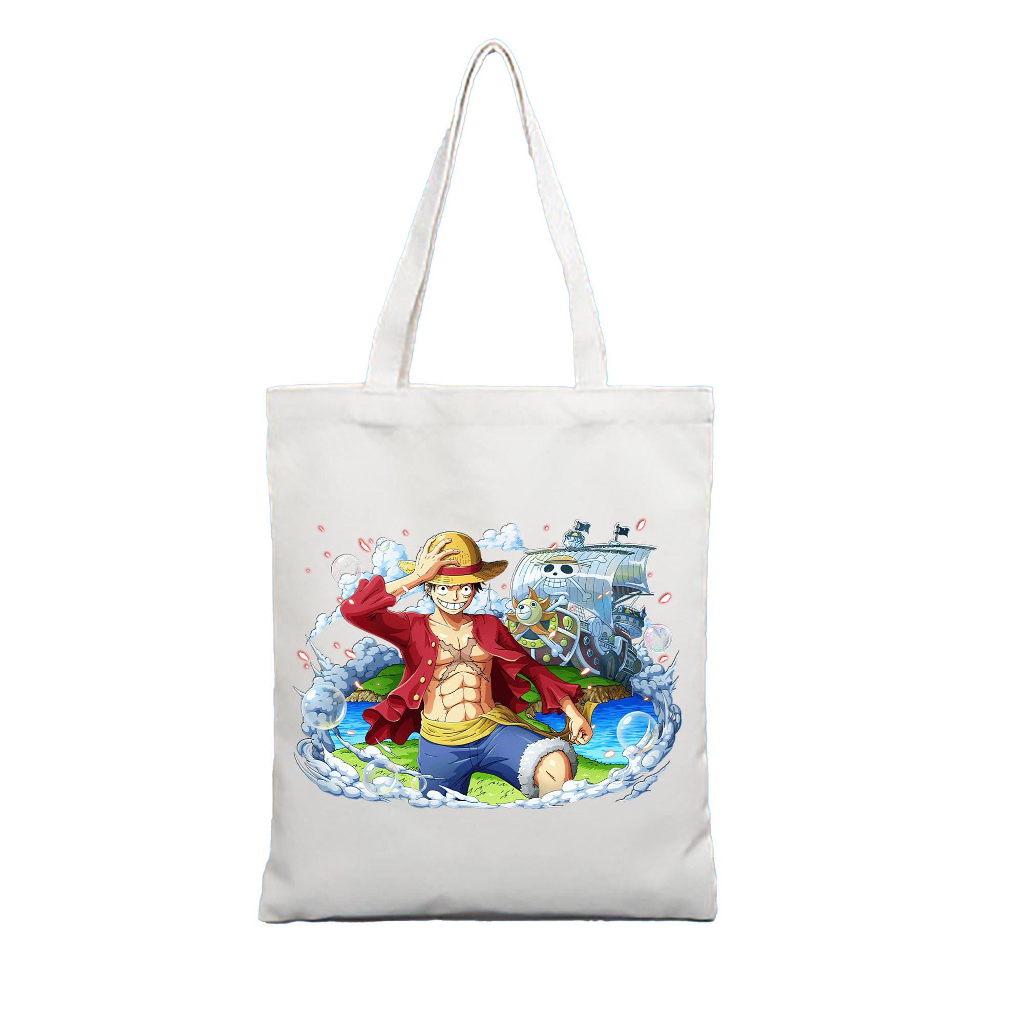ワンピース モンキー・D・ルフィ ONE PIECE Monkey D. Luffy 縦型キャンバス生地手提げバッグ　トートバッグ