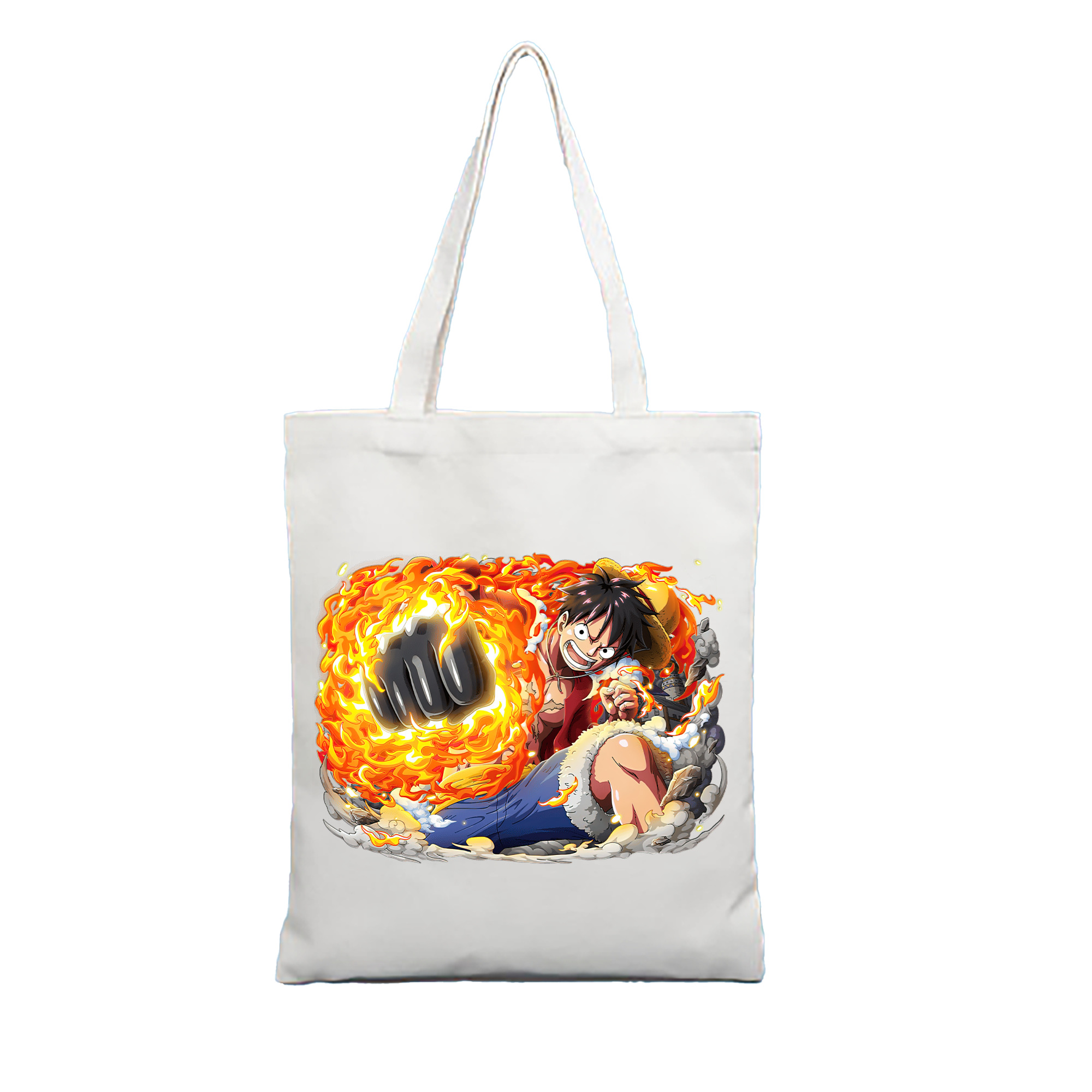 （画像用） ワンピース モンキー・D・ルフィ ONE PIECE Monkey D. Luffy 縦型キャンバス生地手提げバッグ　トートバッグ