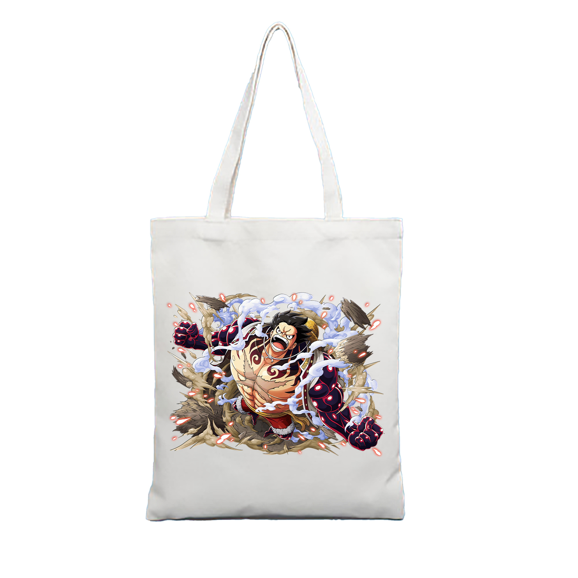 ワンピース モンキー・D・ルフィ ONE PIECE Monkey D. Luffy 縦型キャンバス生地手提げバッグ　トートバッグ
