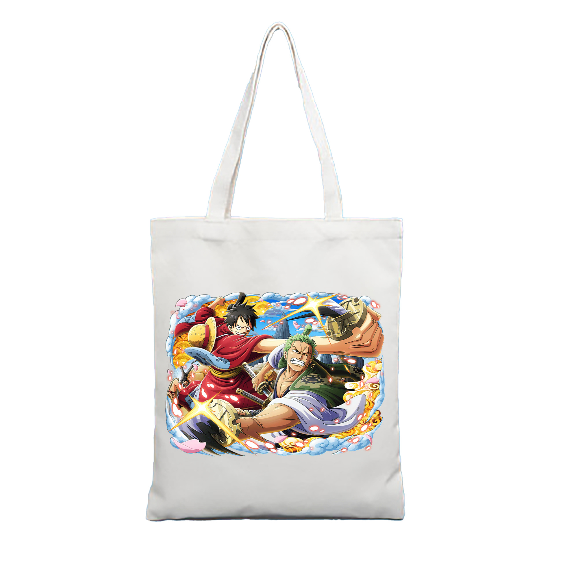 ワンピース モンキー・D・ルフィ ONE PIECE Monkey D. Luffy 縦型キャンバス生地手提げバッグ　トートバッグ