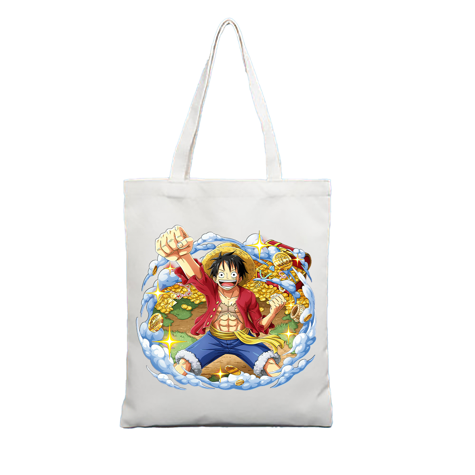 ワンピース モンキー・D・ルフィ ONE PIECE Monkey D. Luffy 縦型キャンバス生地手提げバッグ　トートバッグ