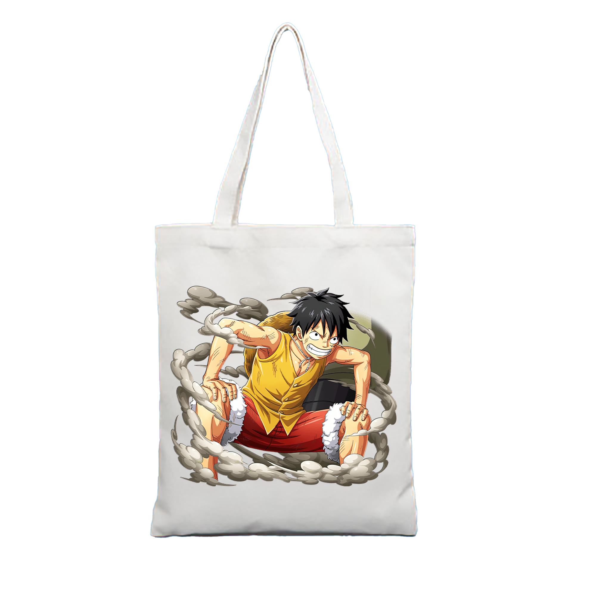 ワンピース モンキー・D・ルフィ ONE PIECE Monkey D. Luffy 縦型キャンバス生地手提げバッグ　トートバッグ