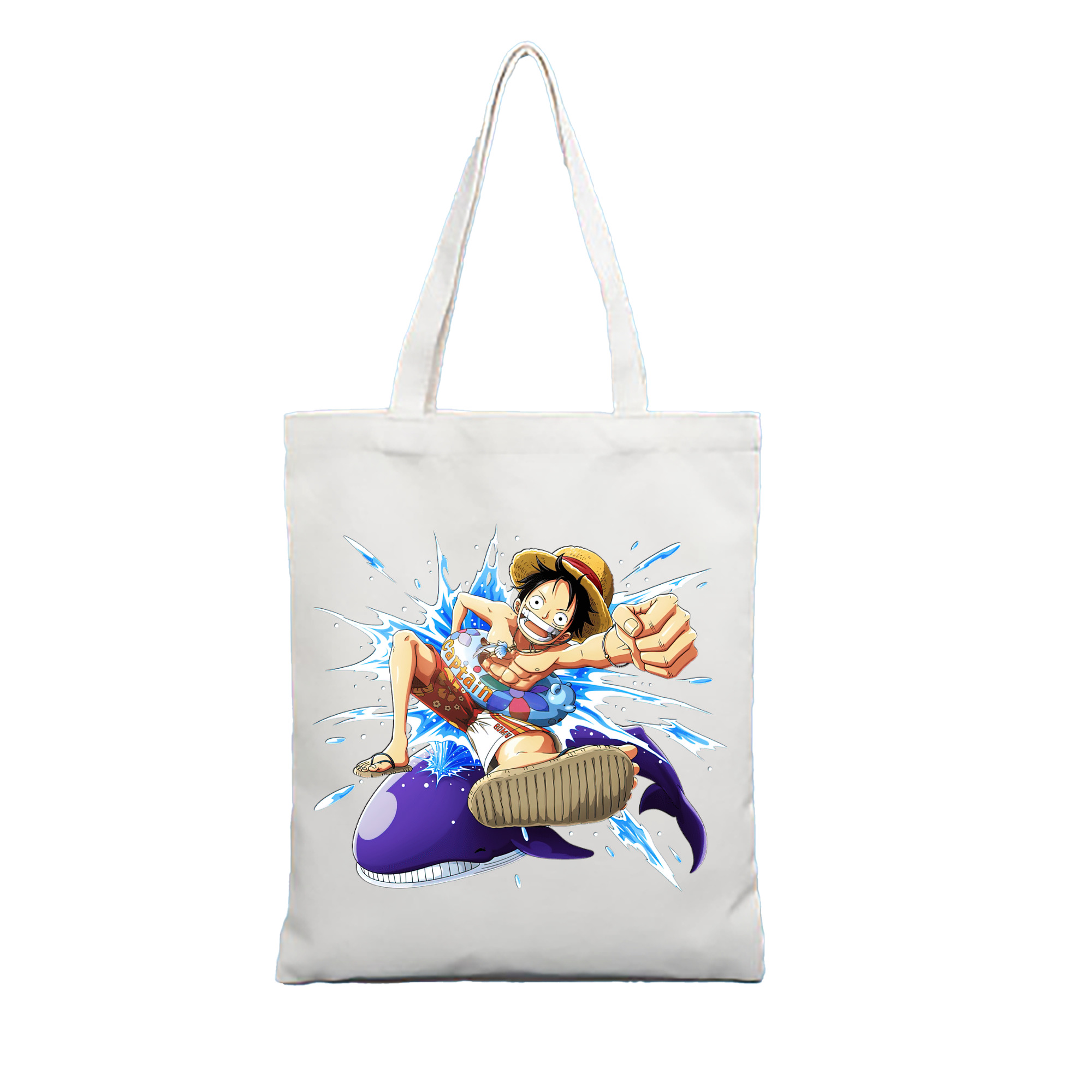 ワンピース モンキー・D・ルフィ ONE PIECE Monkey D. Luffy 縦型キャンバス生地手提げバッグ　トートバッグ