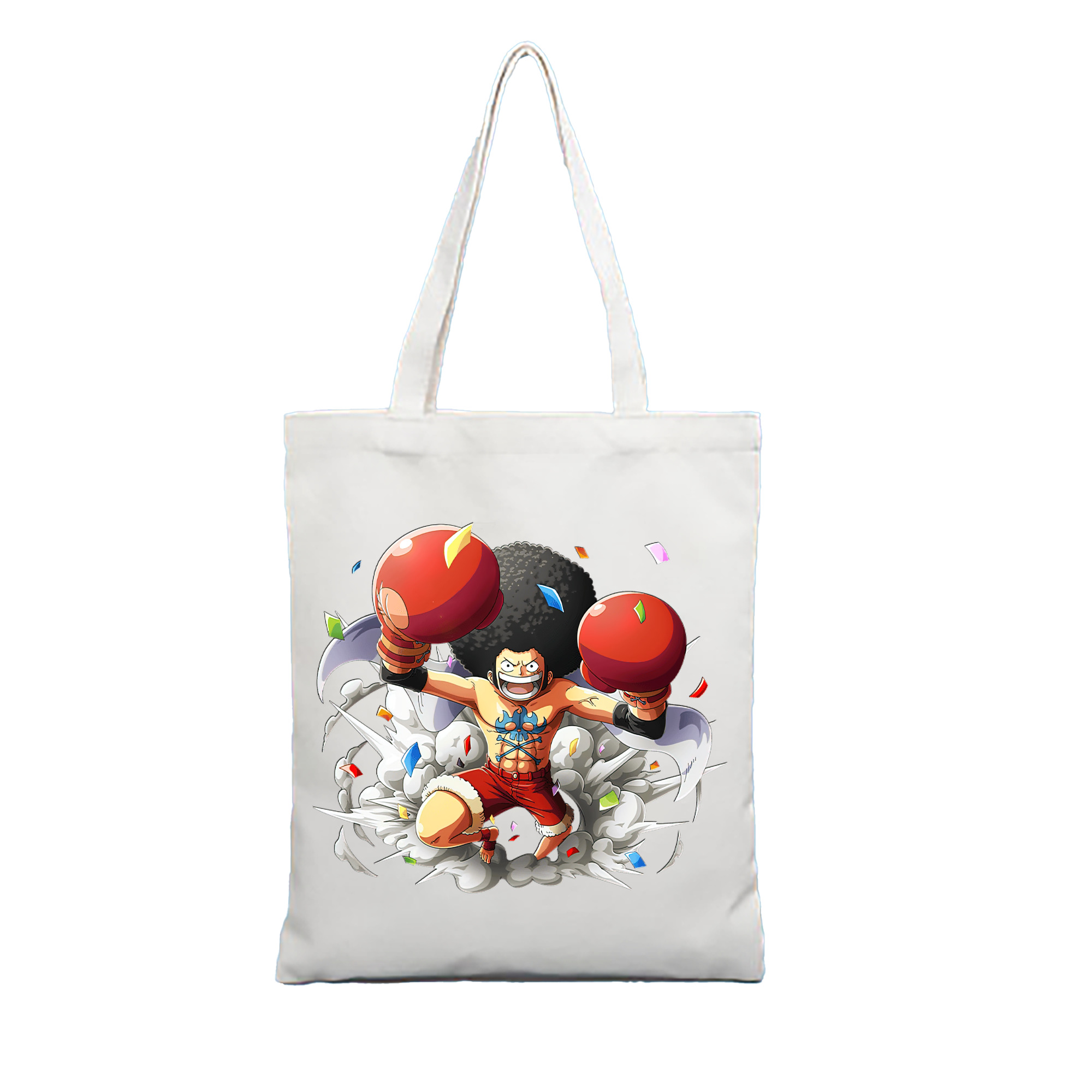 ワンピース モンキー・D・ルフィ ONE PIECE Monkey D. Luffy 縦型キャンバス生地手提げバッグ　トートバッグ