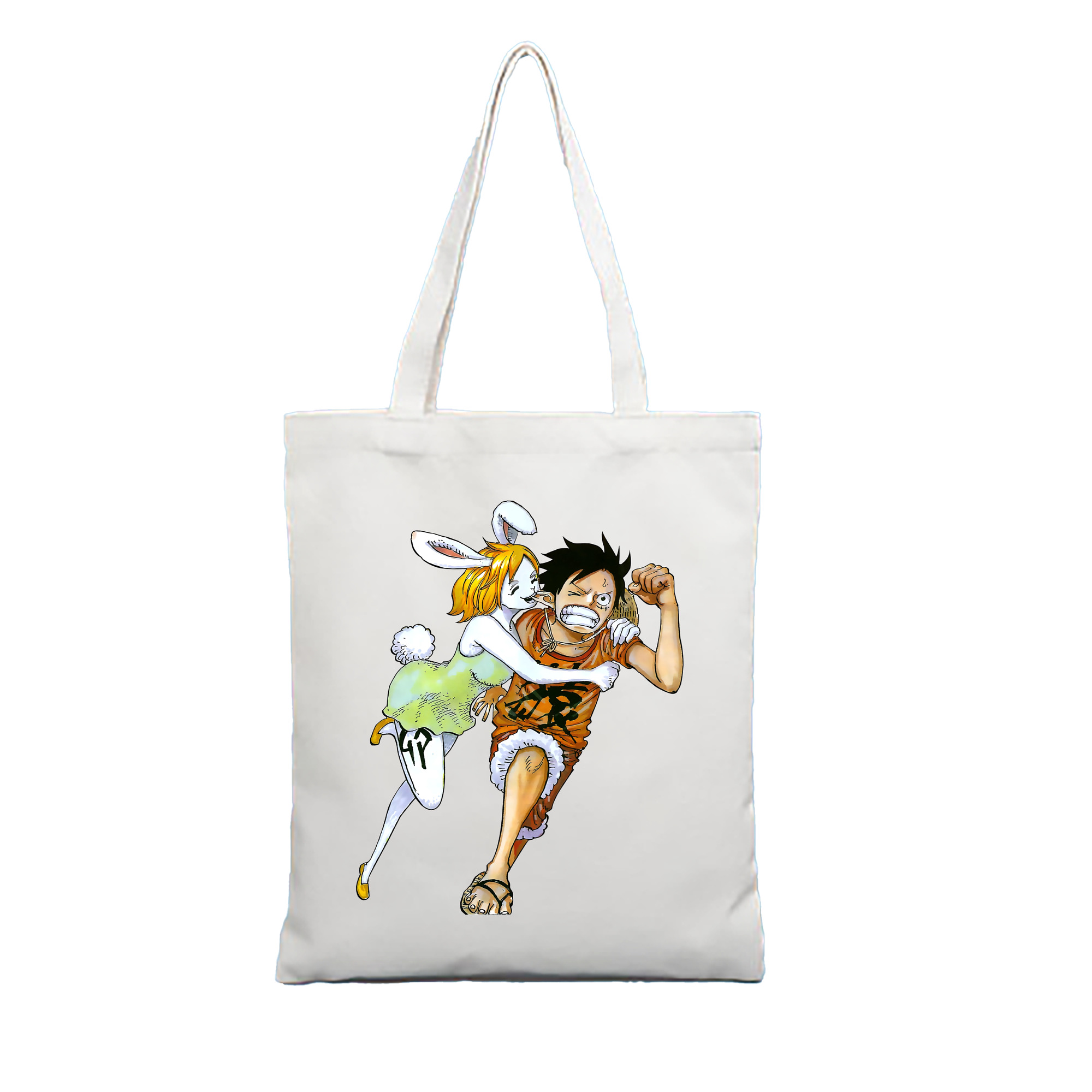 ワンピース モンキー・D・ルフィ ONE PIECE Monkey D. Luffy 縦型キャンバス生地手提げバッグ　トートバッグ