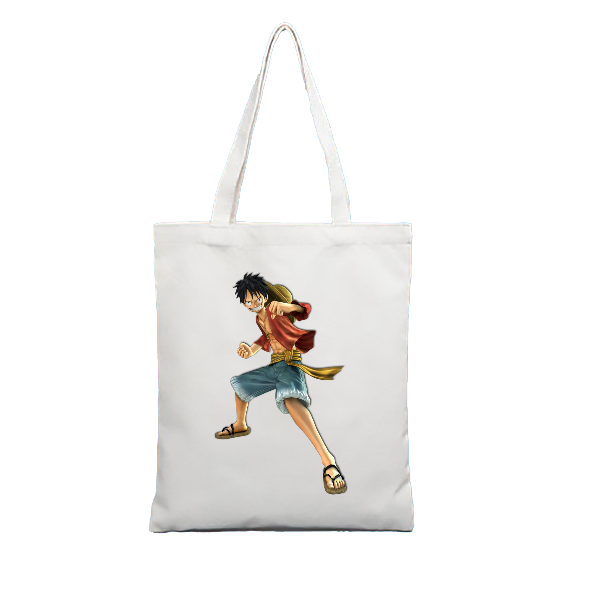ワンピース モンキー・D・ルフィ ONE PIECE Monkey D. Luffy 縦型キャンバス生地手提げバッグ　トートバッグ