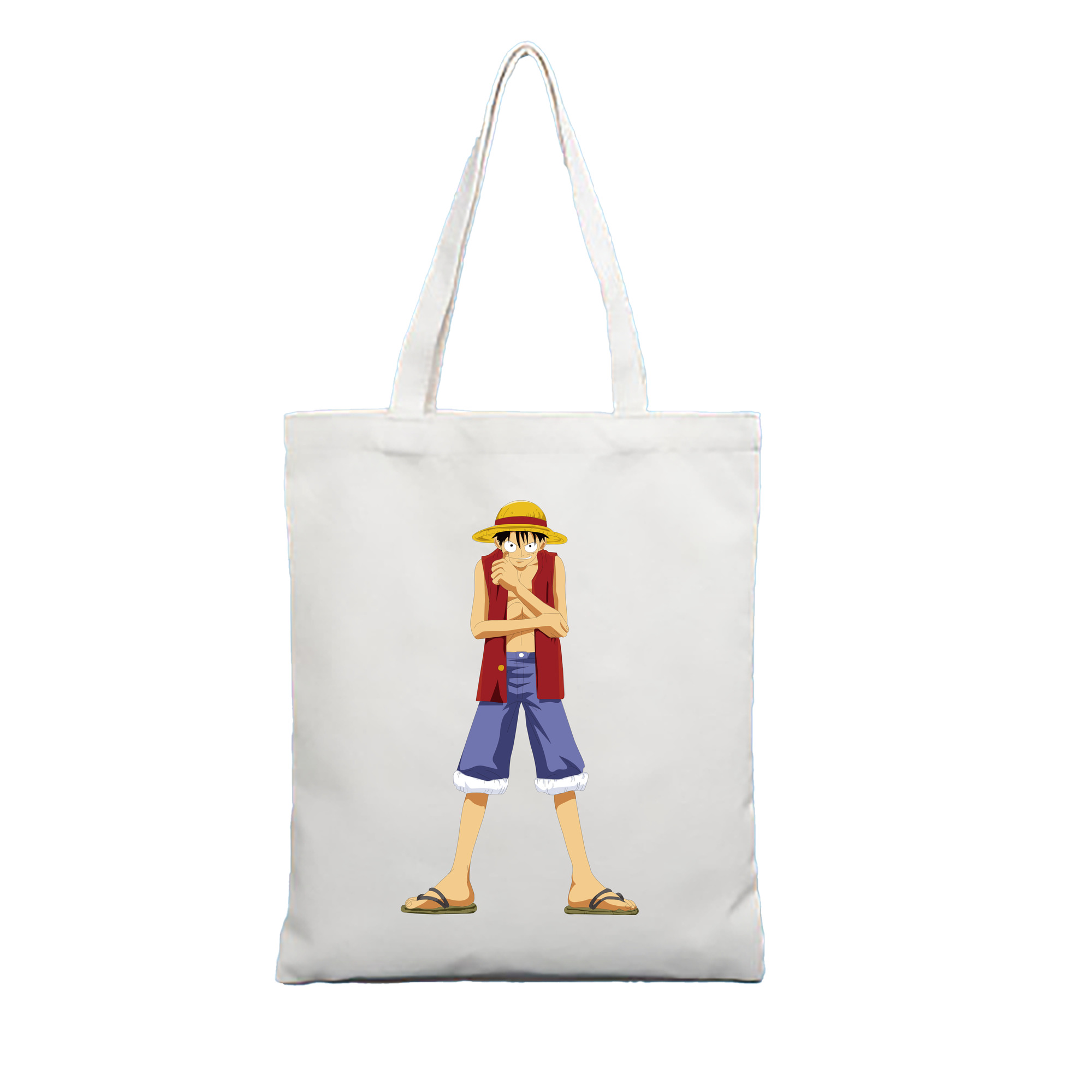 ワンピース モンキー・D・ルフィ ONE PIECE Monkey D. Luffy 縦型キャンバス生地手提げバッグ　トートバッグ